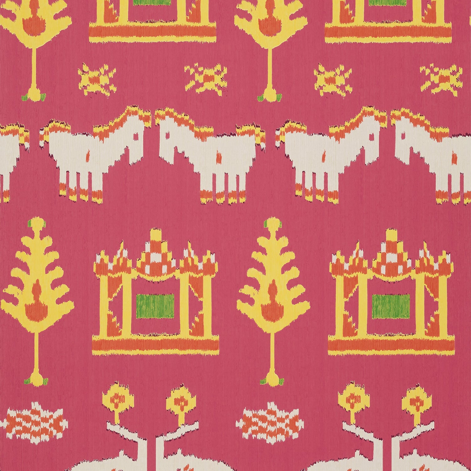 Kingdom Parade wallpaper in pink color - pattern number T10640 - by Thibaut in the Ceylon collection
