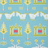 Kingdom Parade wallpaper in turquoise color - pattern number T10644 - by Thibaut in the Ceylon collection