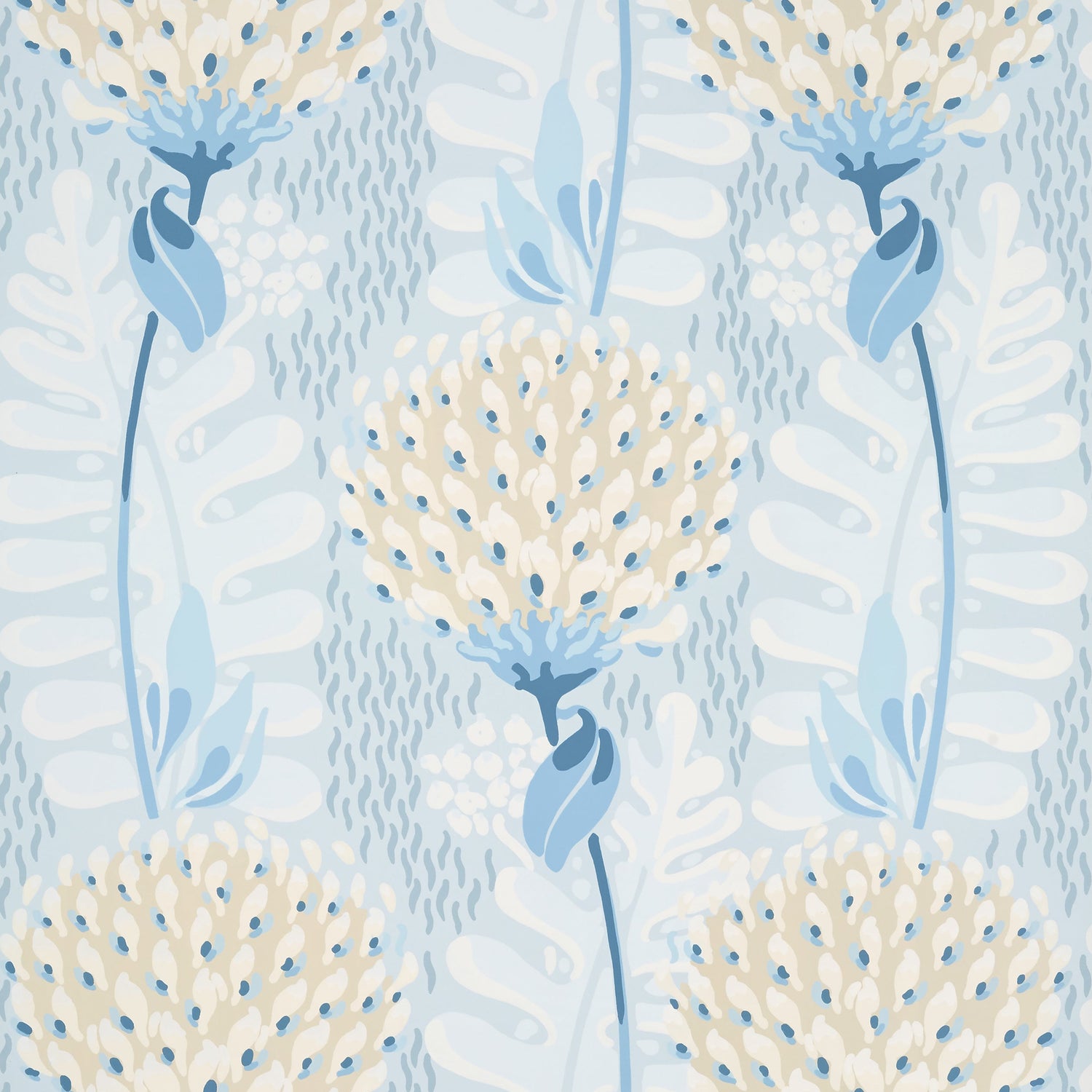 Tiverton wallpaper in spa blue color - pattern number T10645 - by Thibaut in the Ceylon collection