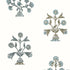 Indian Flower wallpaper in spa blue color - pattern number T10668 - by Thibaut in the Ceylon collection