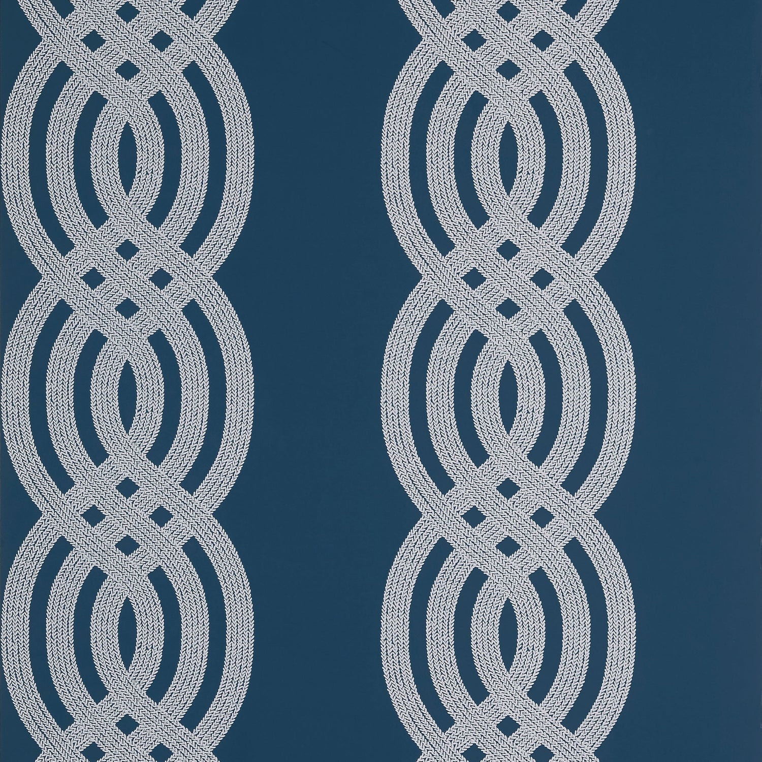 Braid fabric in navy color - pattern number T10802 - by Thibaut in the Heritage by Thibaut collection