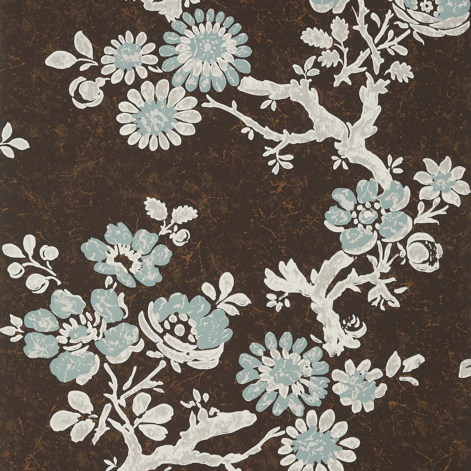 Claudette fabric in brown color - pattern number T10817 - by Thibaut in the Heritage by Thibaut collection