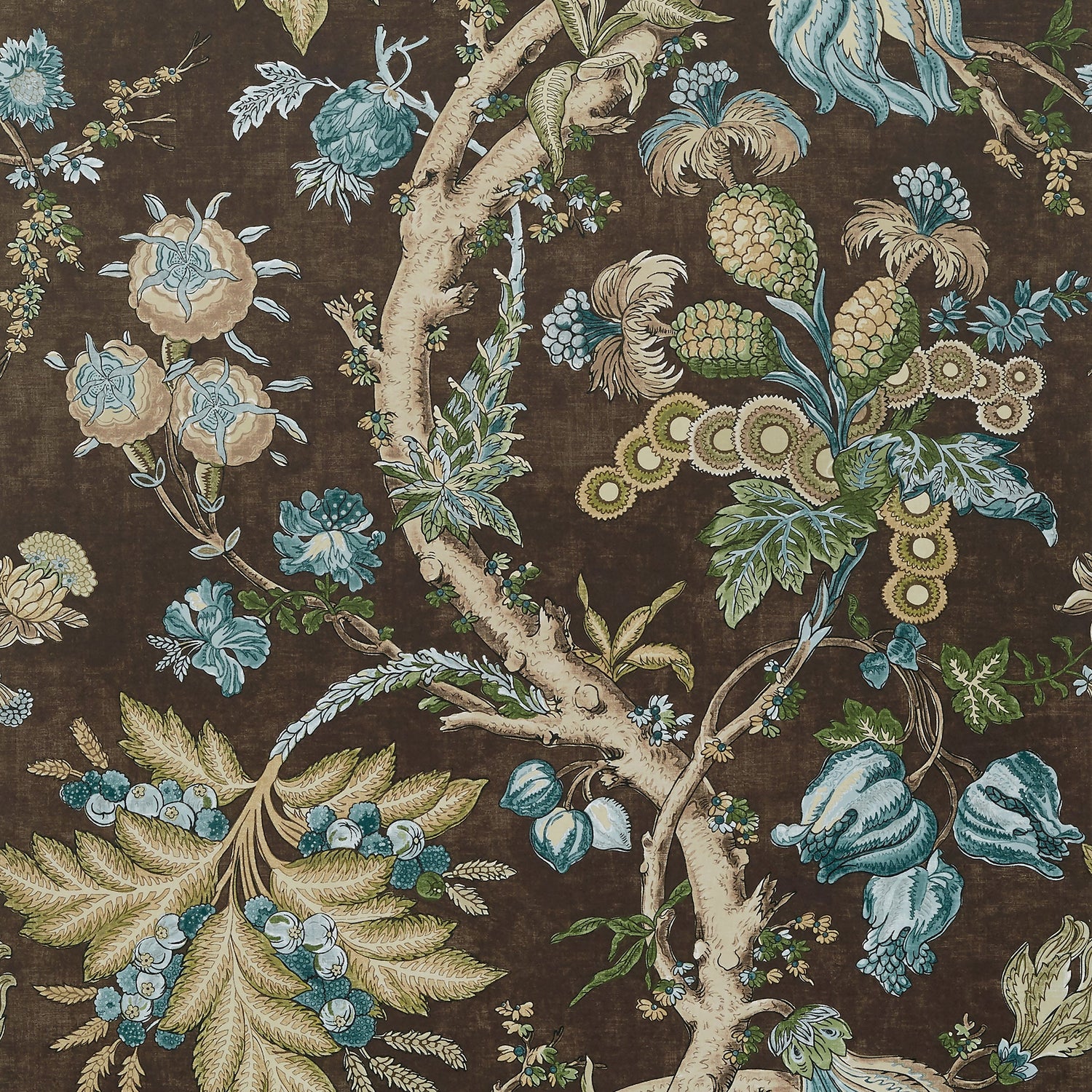 Chatelain wallpaper in brown color - pattern number T10843 - by Thibaut in the Heritage by Thibaut collection