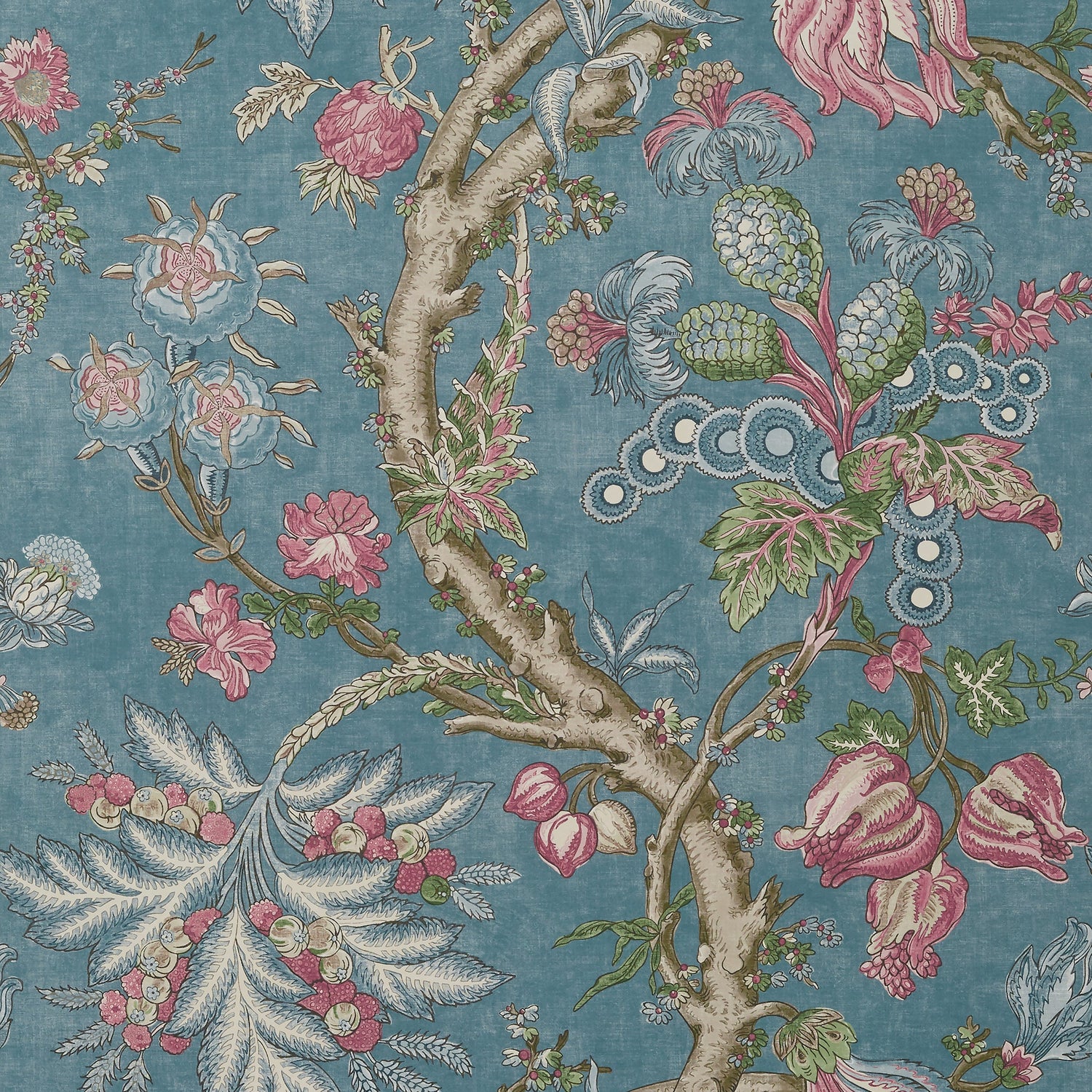 Chatelain wallpaper in robins egg color - pattern number T10847 - by Thibaut in the Heritage by Thibaut collection