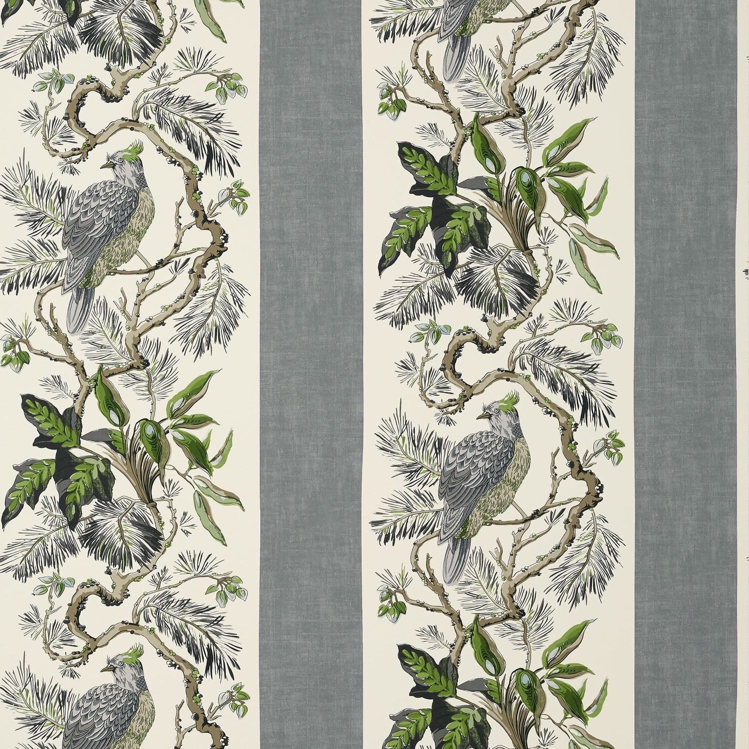 Williamson wallpaper in grey color - pattern number T10860 - by Thibaut in the Heritage by Thibaut collection