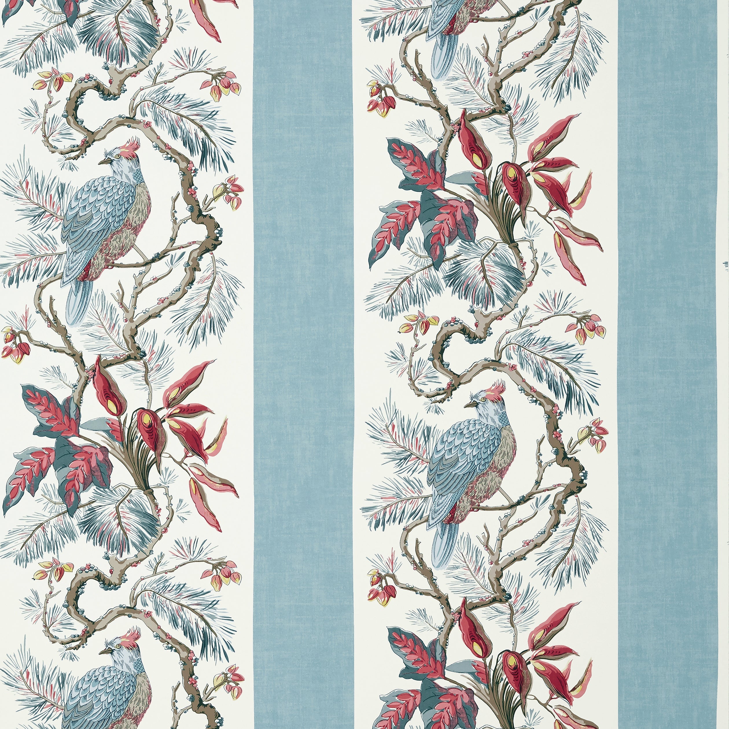 Williamson wallpaper in spa blue color - pattern number T10863 - by Thibaut in the Heritage by Thibaut collection