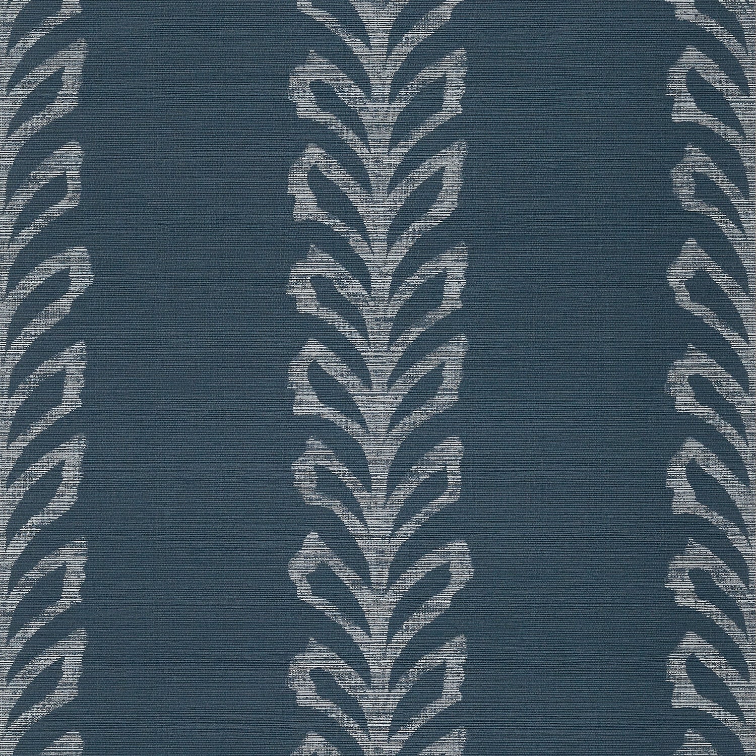 Evia wallpaper in navy color - pattern number T10903 - by Thibaut in the Texture Resource Volume 7 collection
