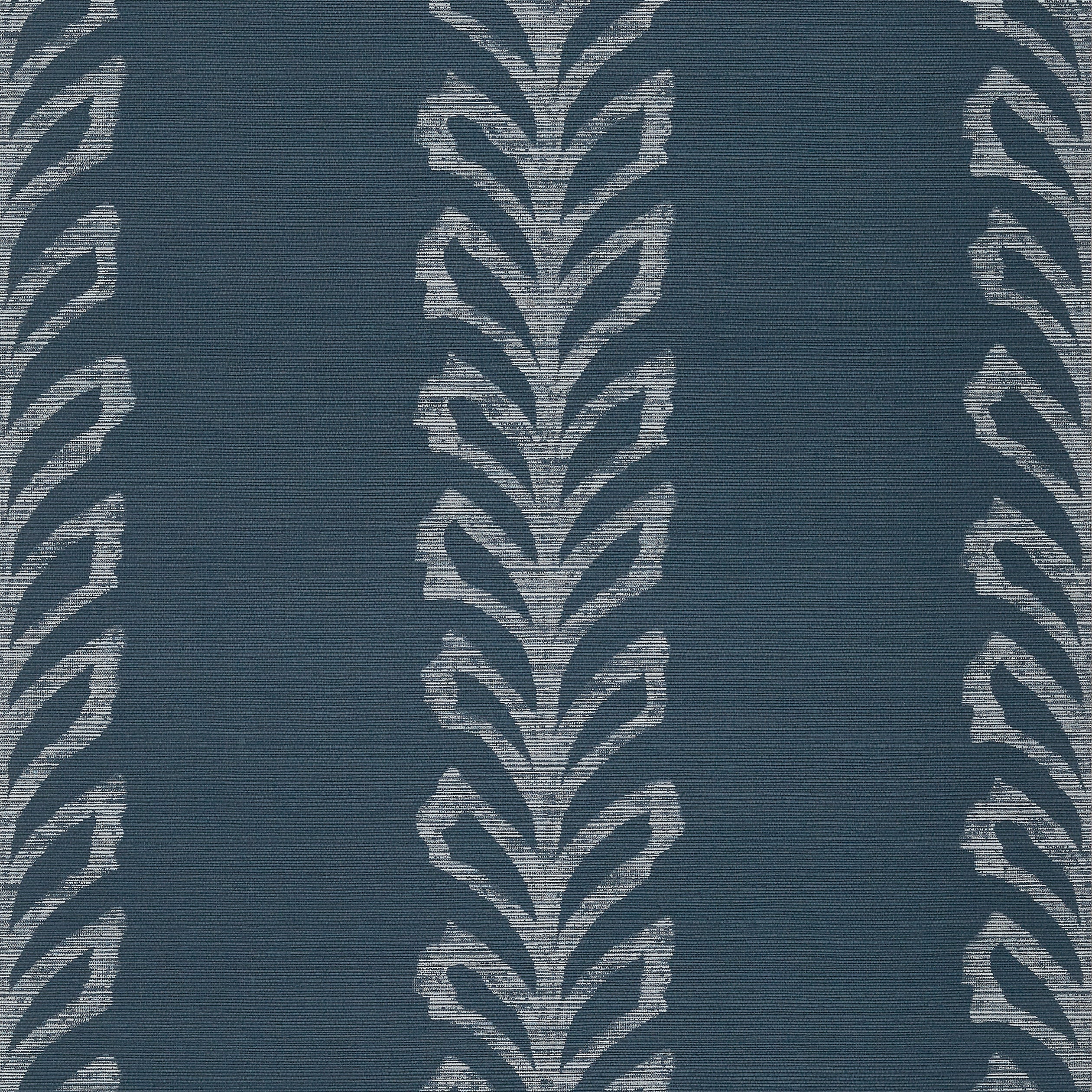 Evia wallpaper in navy color - pattern number T10903 - by Thibaut in the Texture Resource Volume 7 collection