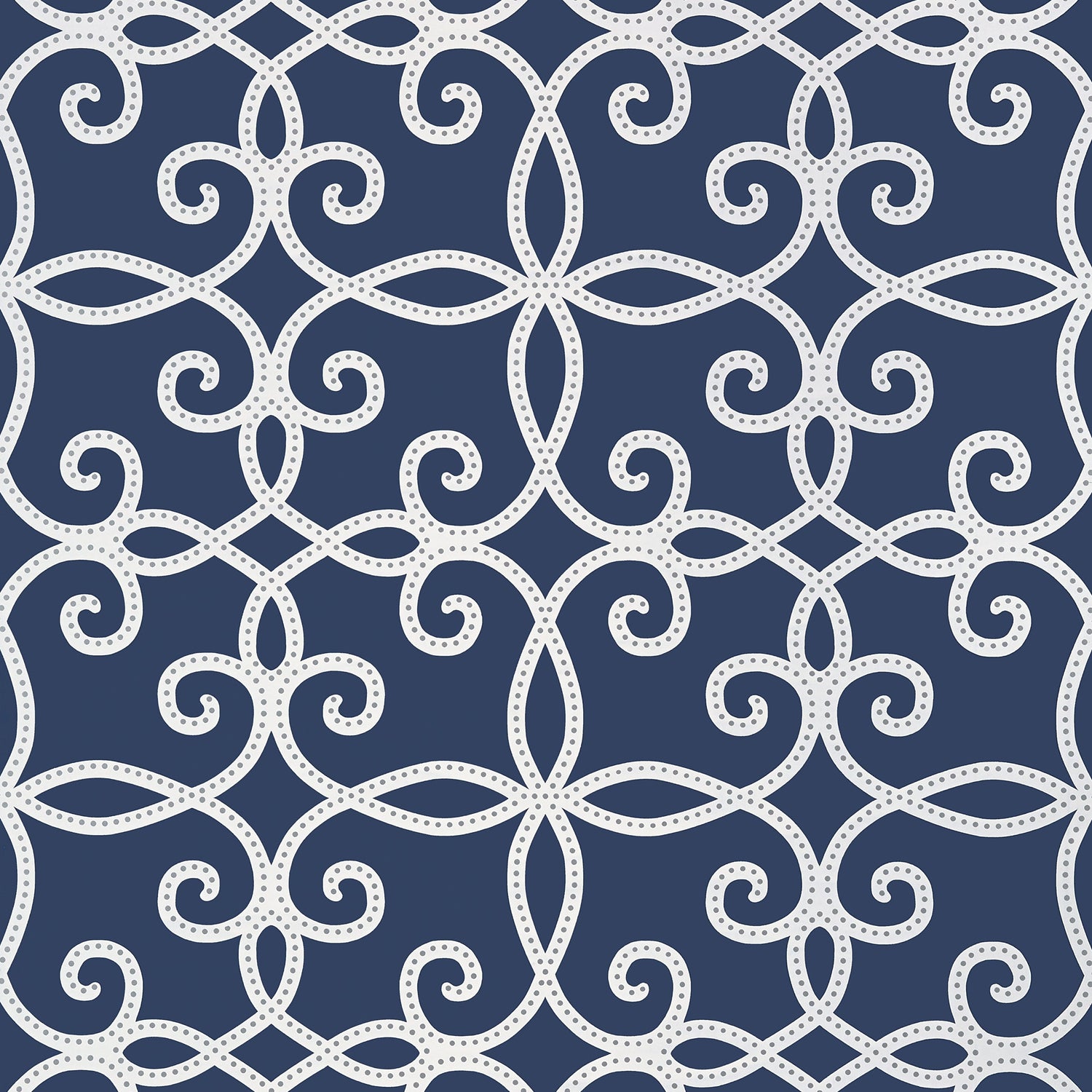 Kendall wallpaper in navy color - pattern number T11070 - by Thibaut in the Geometric Resource Volume 2 collection
