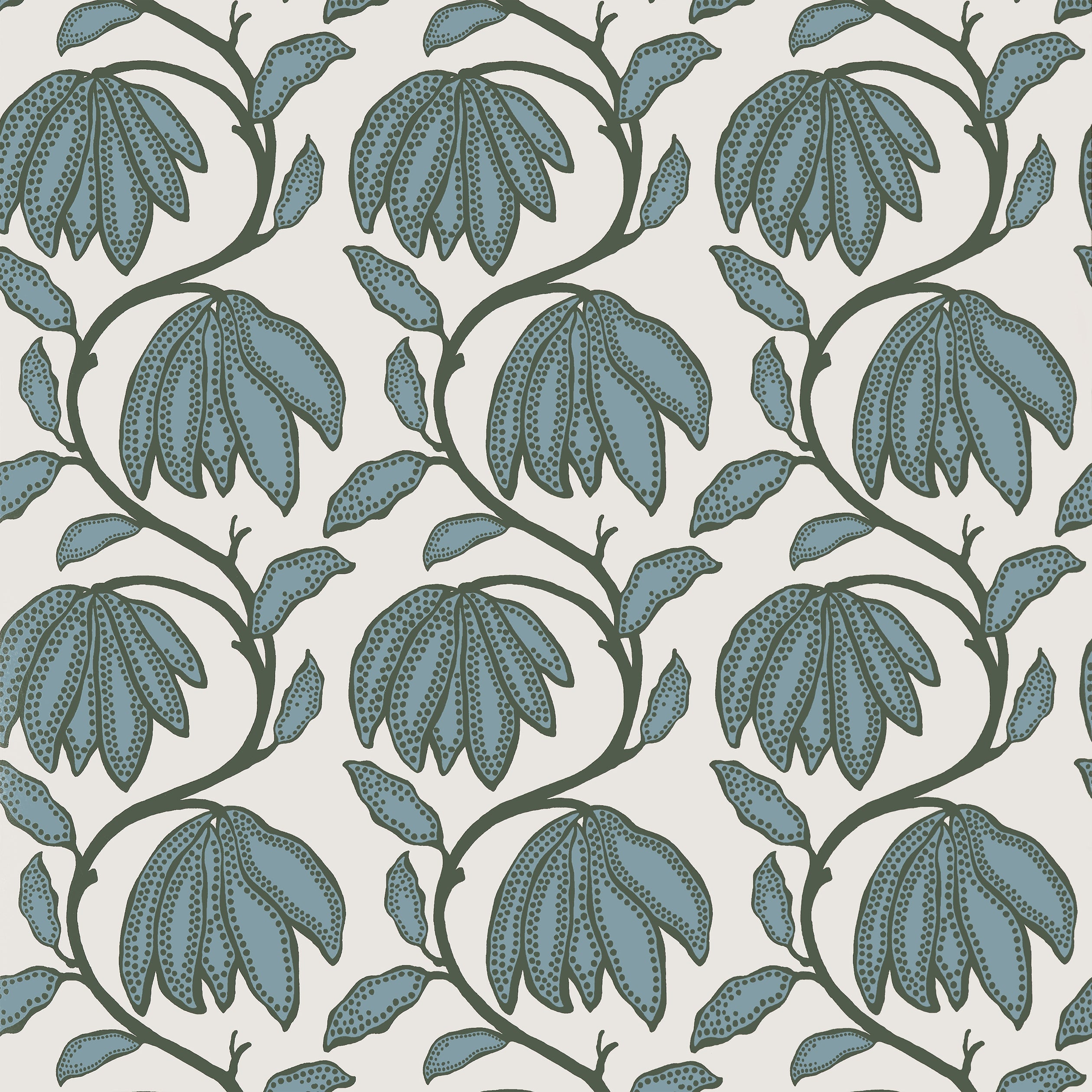 Desert Flower fabric in wild sage color - pattern number T12008 - by Thibaut in the Vista collection