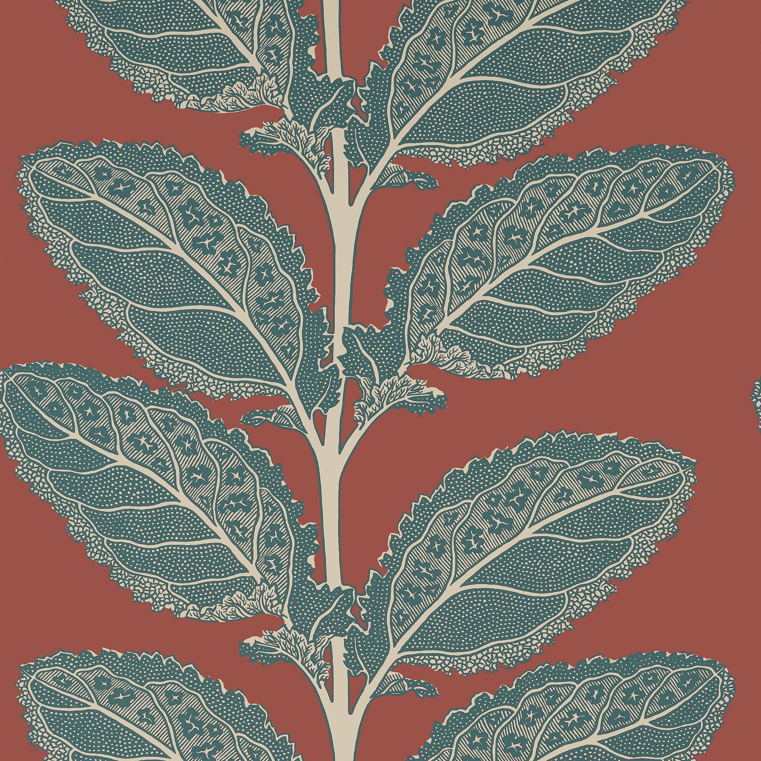 Lacinato wallpaper in sunbaked color - pattern number T12039 - by Thibaut in the Vista collection