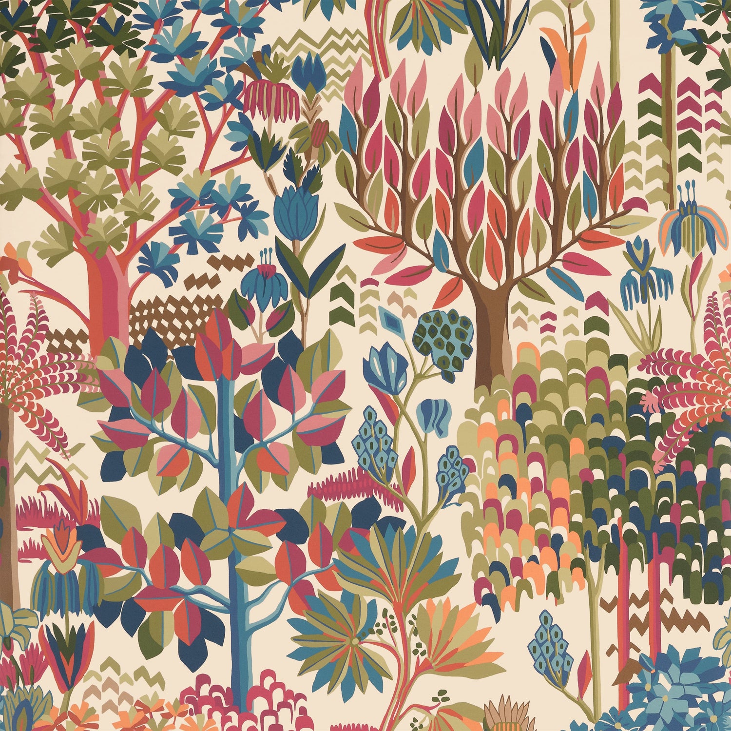 Alpine fabric in festival color - pattern number T12047 - by Thibaut in the Vista collection