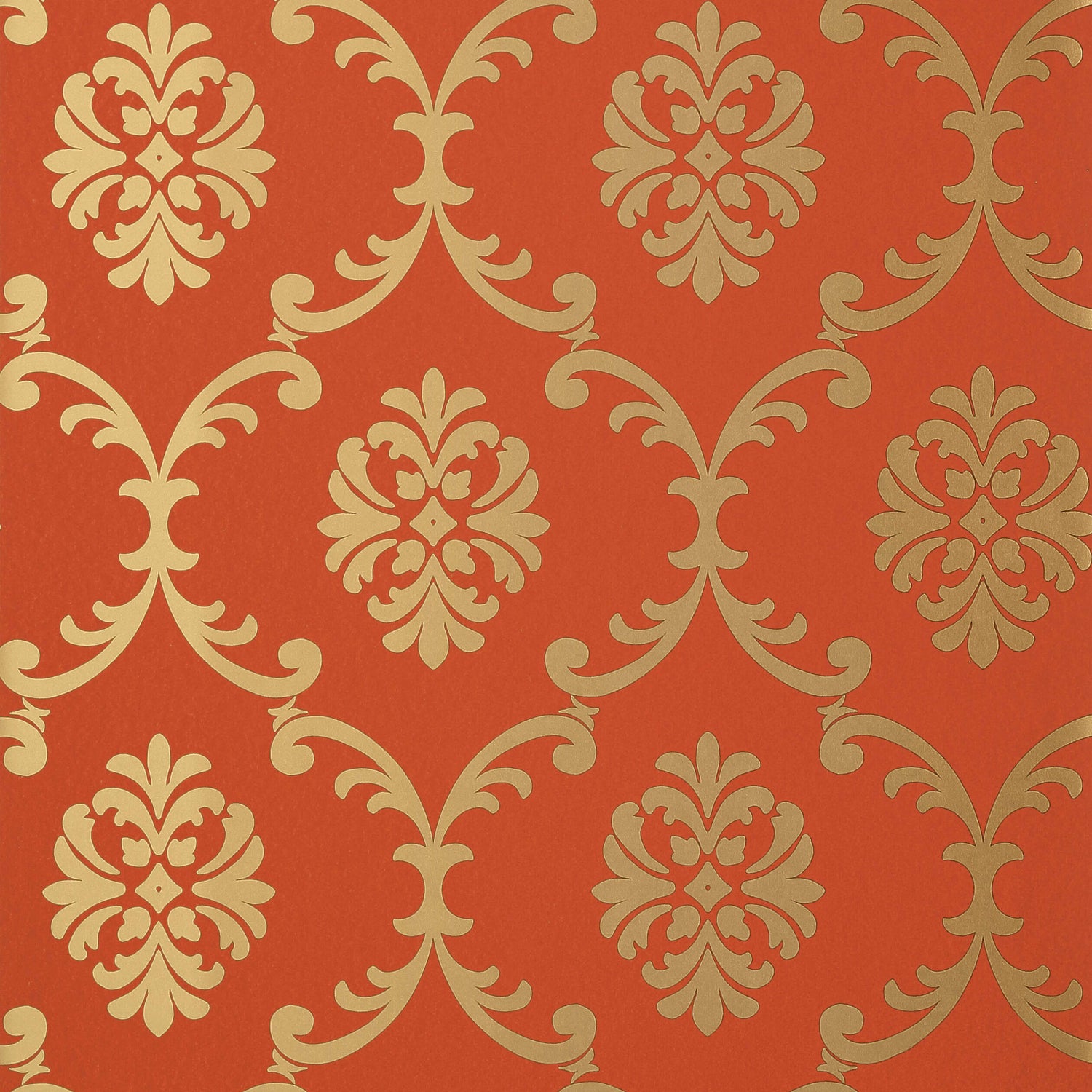 Bastille wallpaper in coral color - pattern number T13037 - by Thibaut in the Monterey by Thibaut collection