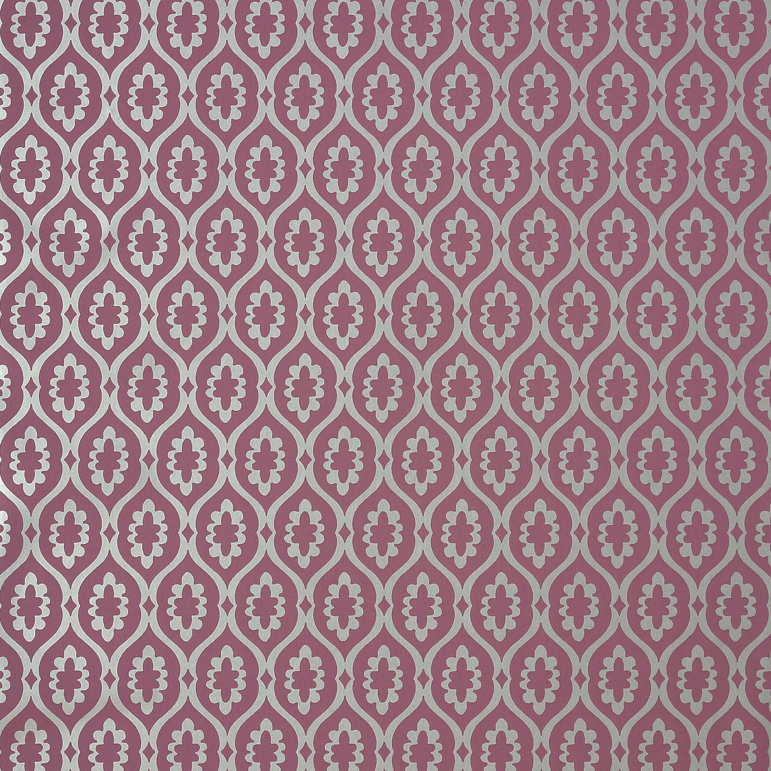Lucas wallpaper in plum on metallic silver color - pattern number T13049 - by Thibaut in the Monterey by Thibaut collection
