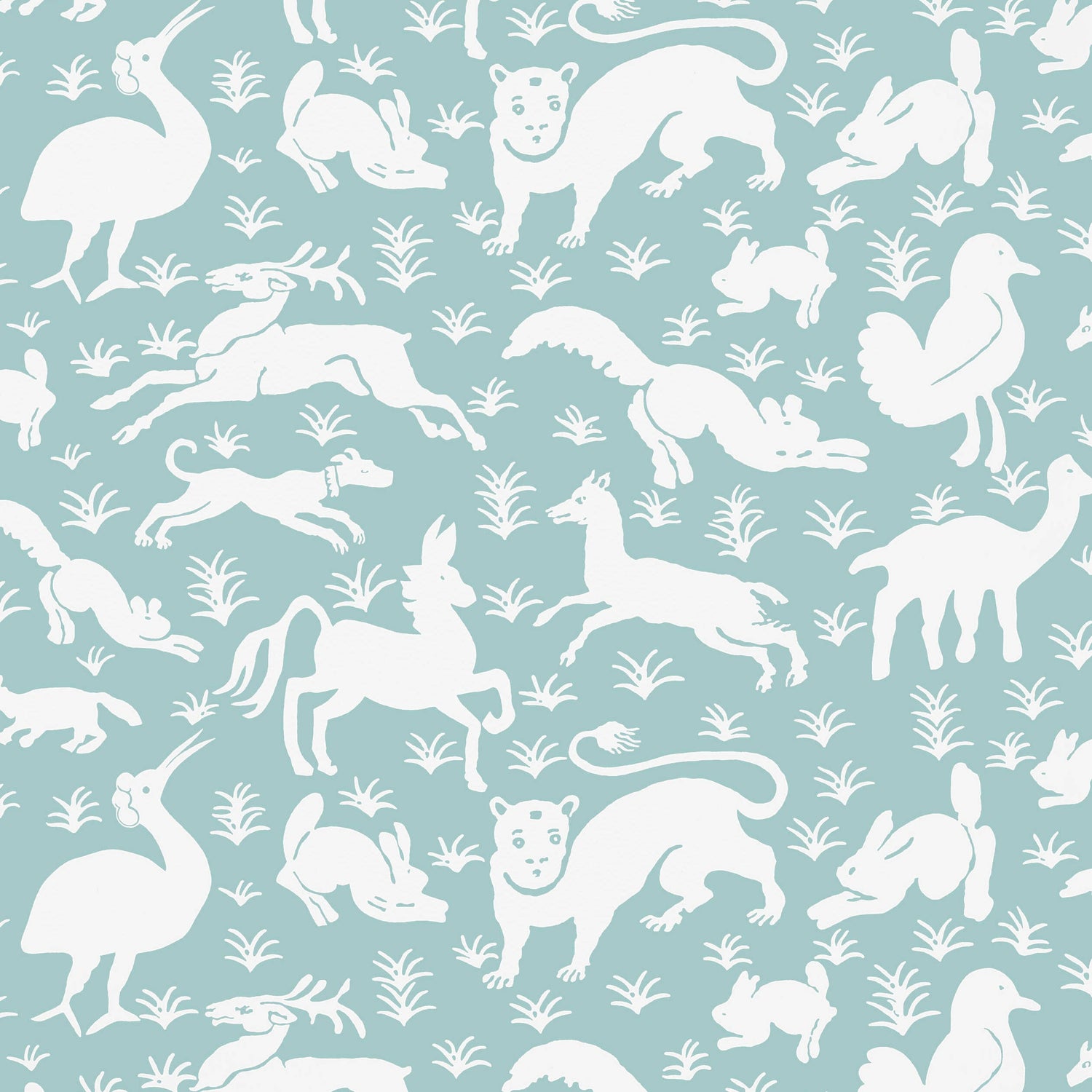 Nairobi wallpaper in ocean color - pattern number T13073 - by Thibaut in the Monterey by Thibaut collection