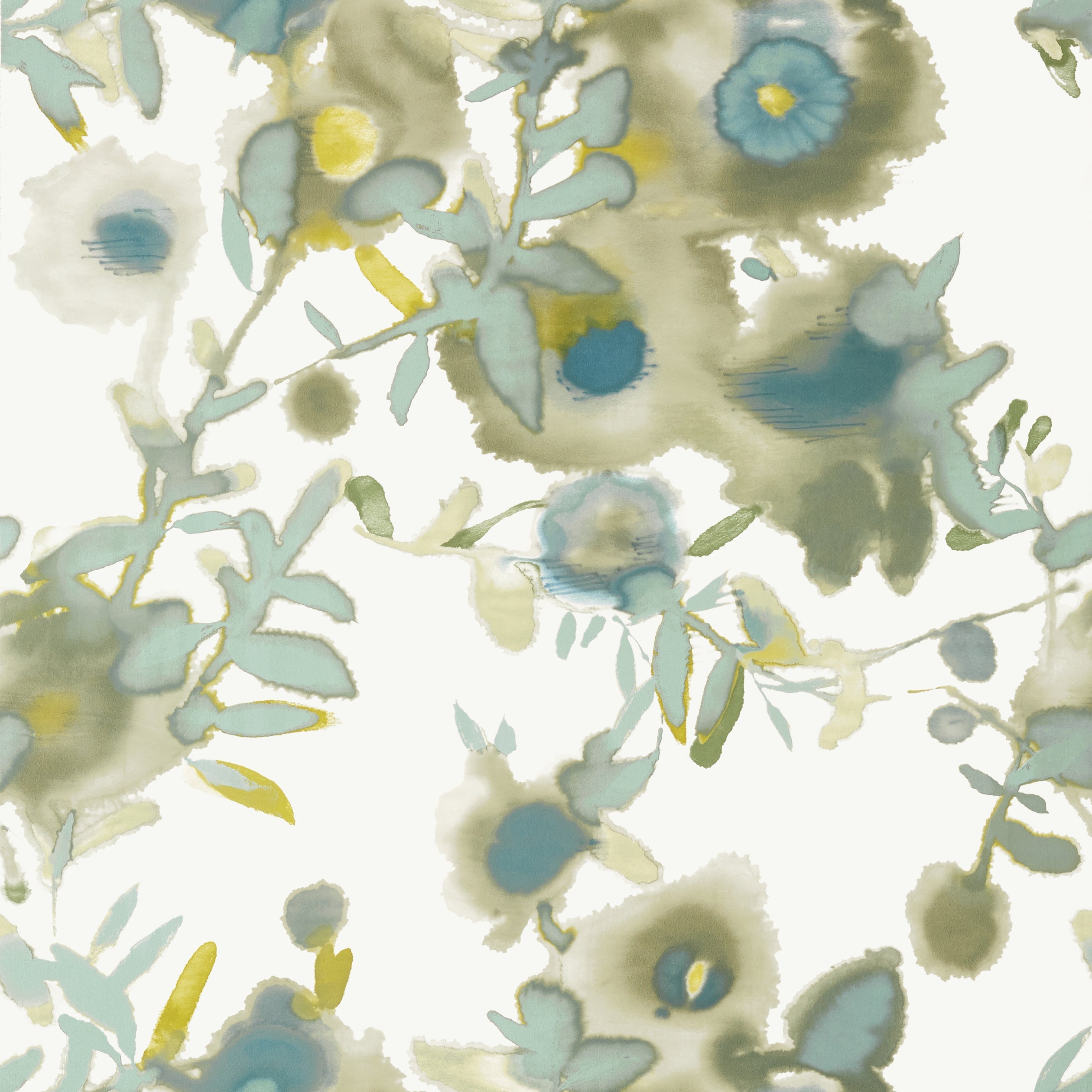 Open Spaces wallpaper in beige and teal color - pattern number T13085 - by Thibaut in the Summer House collection