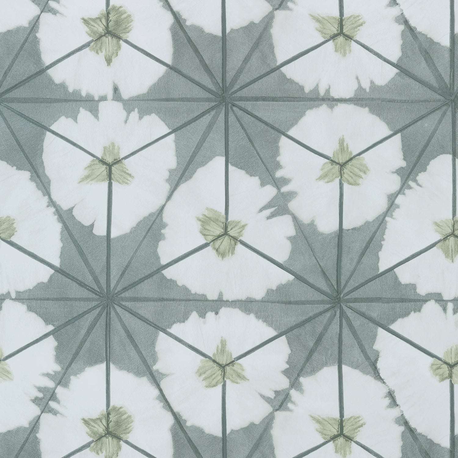 Sunburst wallpaper in grey color - pattern number T13092 - by Thibaut in the Summer House collection