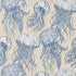 Jelly Fish Bloom wallpaper in blue and beige color - pattern number T13168 - by Thibaut in the Summer House collection