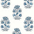 Lily Flower wallpaper in blue and white color - pattern number T13204 - by Thibaut in the Mesa collection
