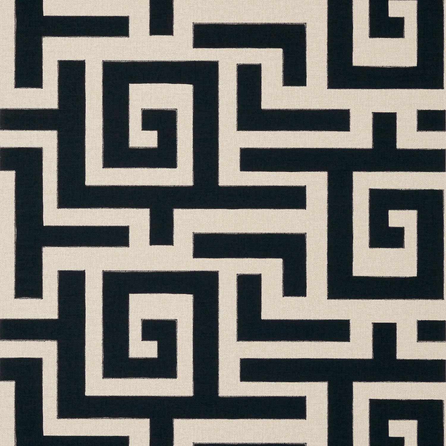Tulum wallpaper in black color - pattern number T13221 - by Thibaut in the Mesa collection