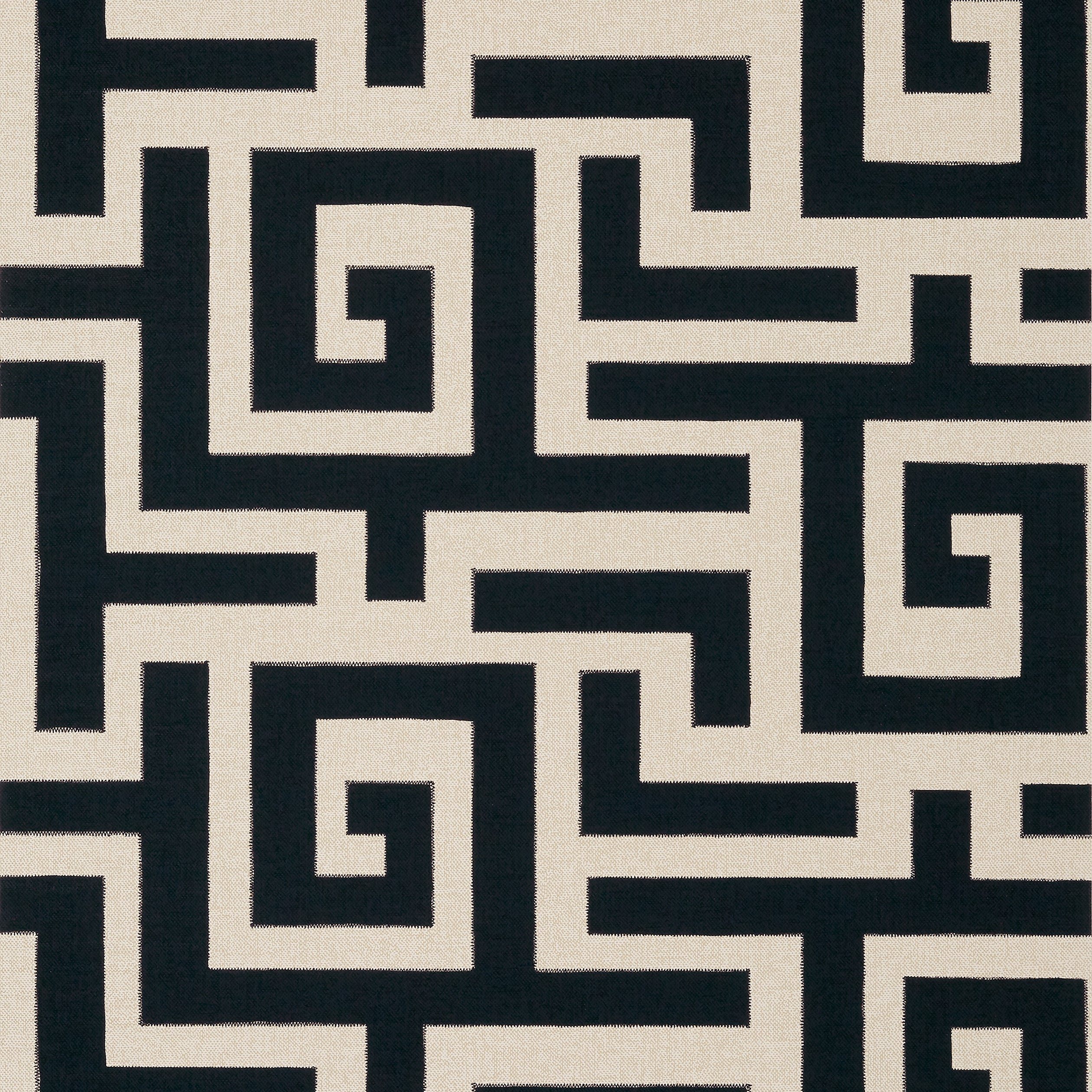 Tulum wallpaper in black color - pattern number T13221 - by Thibaut in the Mesa collection