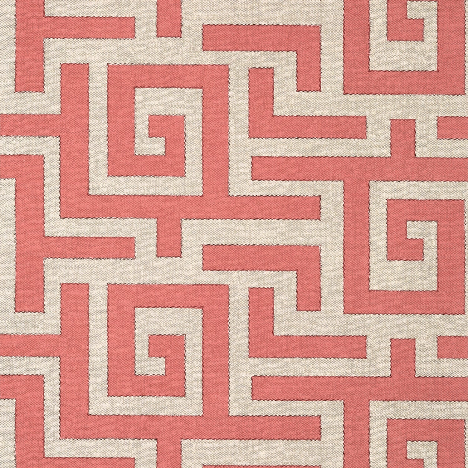 Tulum wallpaper in coral color - pattern number T13223 - by Thibaut in the Mesa collection