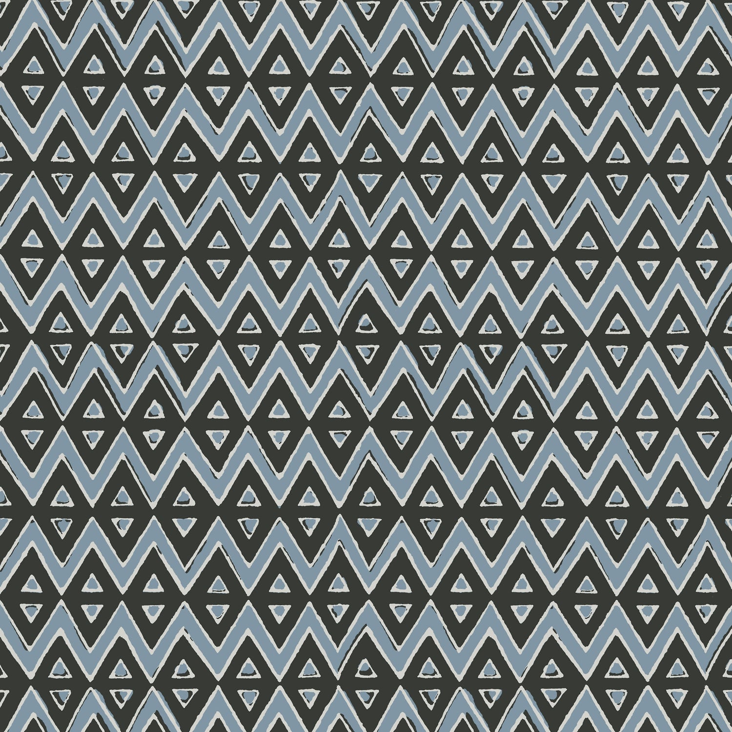 Tiburon wallpaper in black and mineral blue color - pattern number T13233 - by Thibaut in the Mesa collection