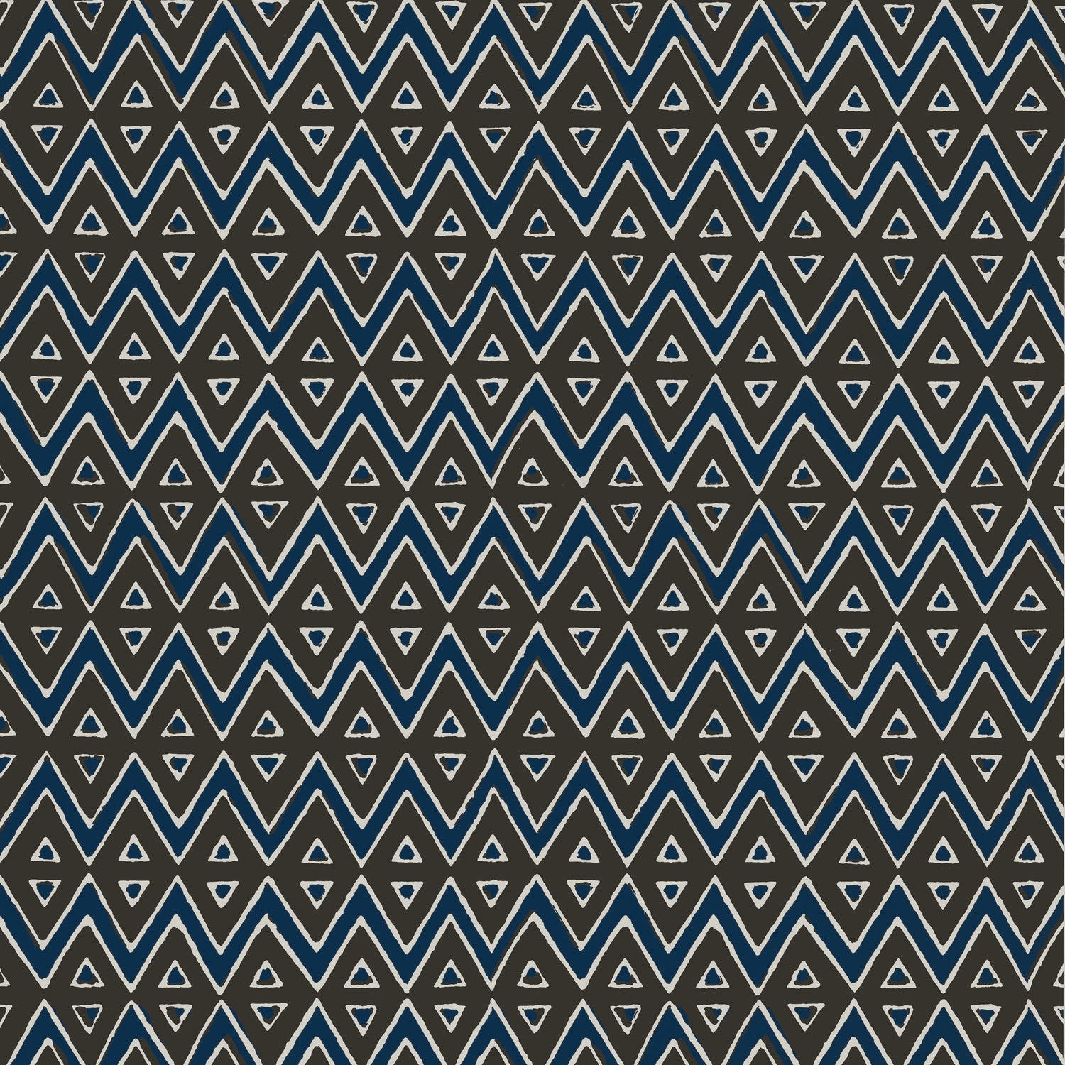 Tiburon wallpaper in brown and navy color - pattern number T13236 - by Thibaut in the Mesa collection