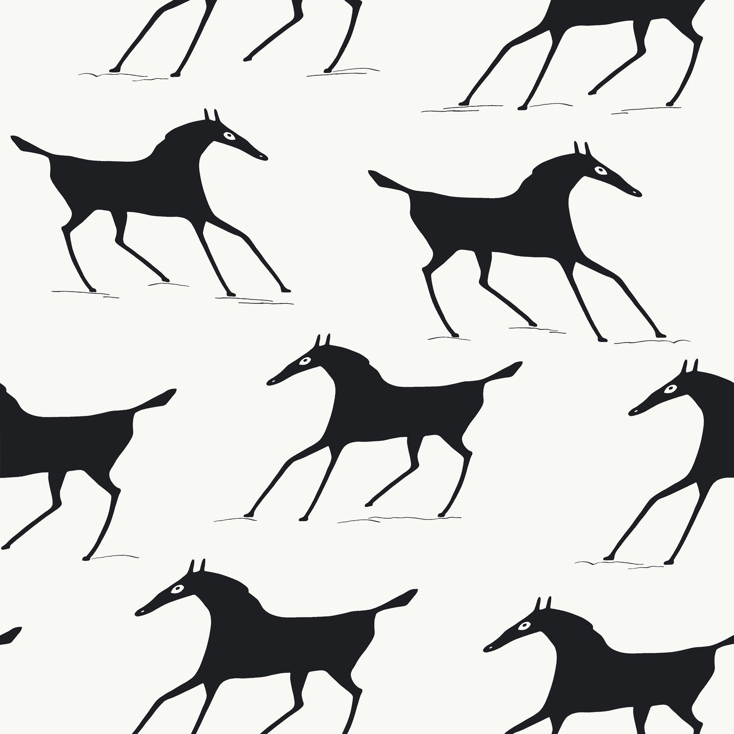 Marlborough Downs wallpaper in black and white color - pattern number T13263 - by Thibaut in the Mesa collection
