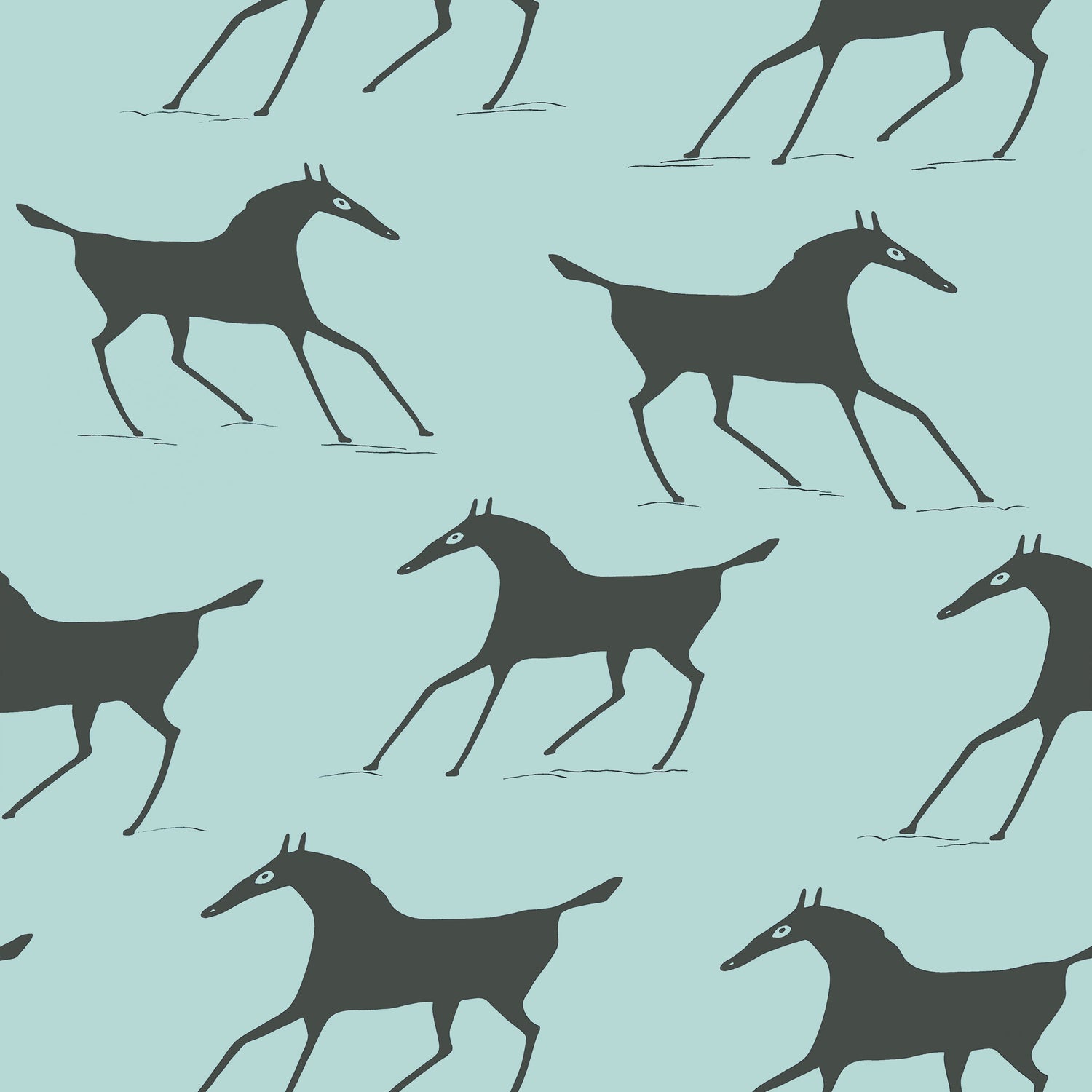 Marlborough Downs wallpaper in spa blue color - pattern number T13267 - by Thibaut in the Mesa collection