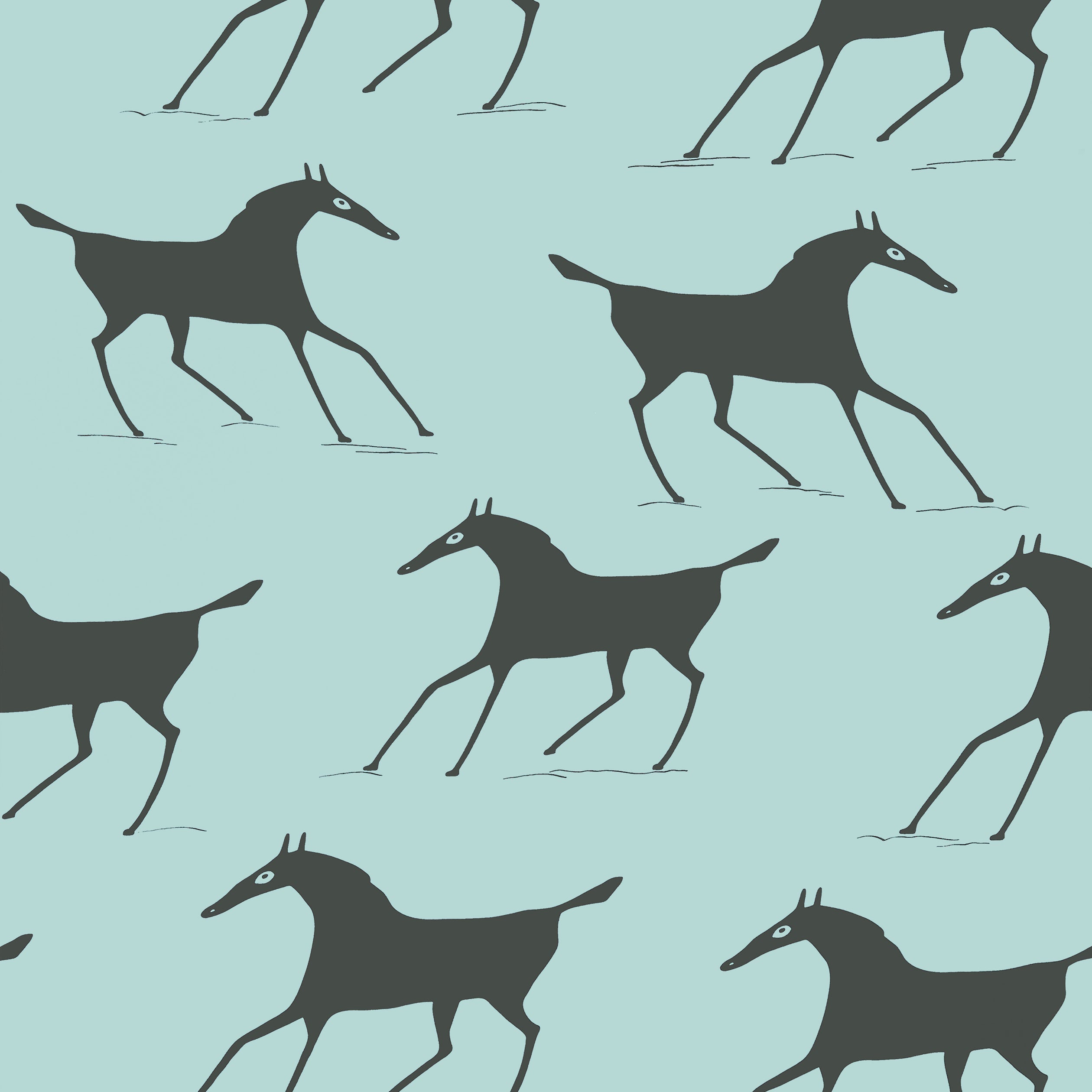 Marlborough Downs wallpaper in spa blue color - pattern number T13267 - by Thibaut in the Mesa collection