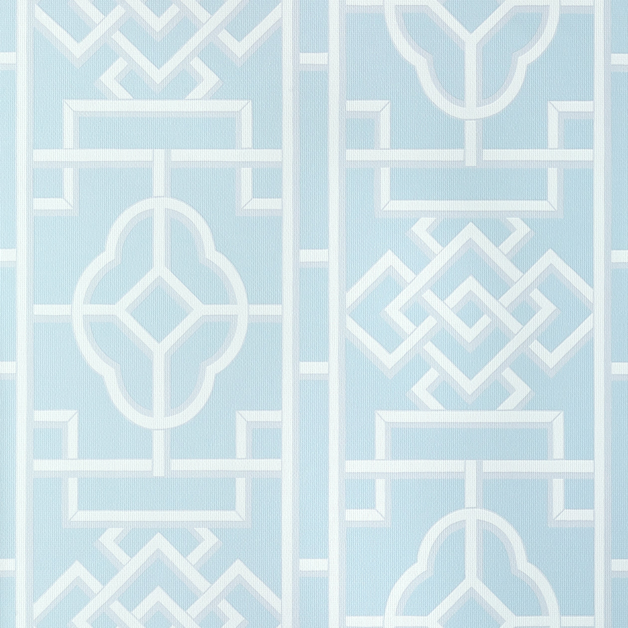 Gateway wallpaper in spa blue color - pattern number T13311 - by Thibaut in the Pavilion collection