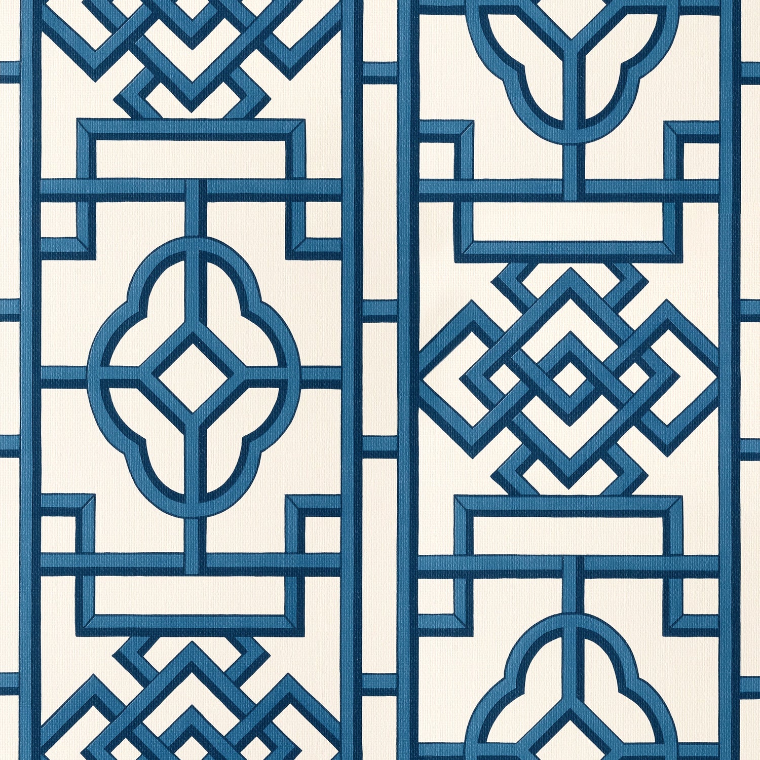 Gateway wallpaper in navy color - pattern number T13314 - by Thibaut in the Pavilion collection