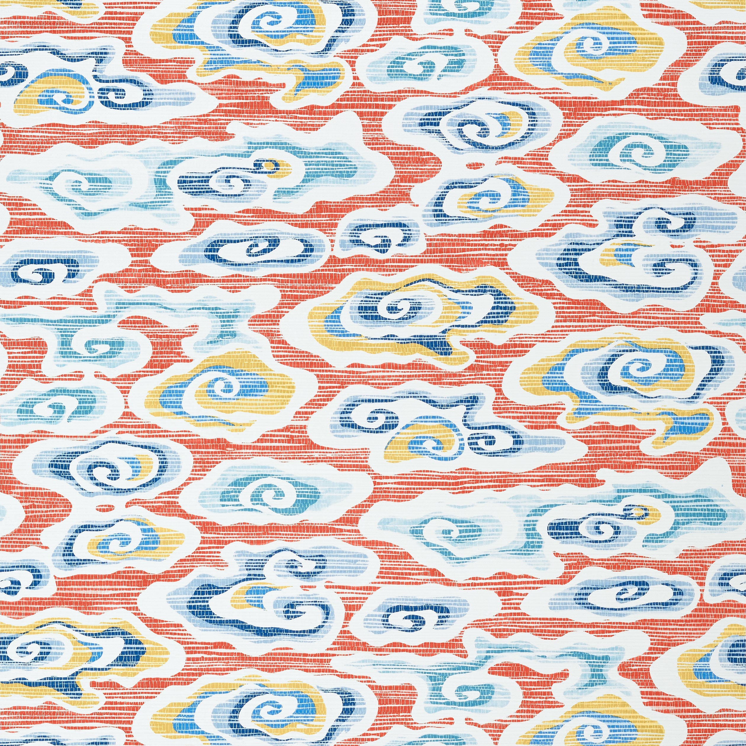Clear Clouds wallpaper in coral color - pattern number T13320 - by Thibaut in the Pavilion collection