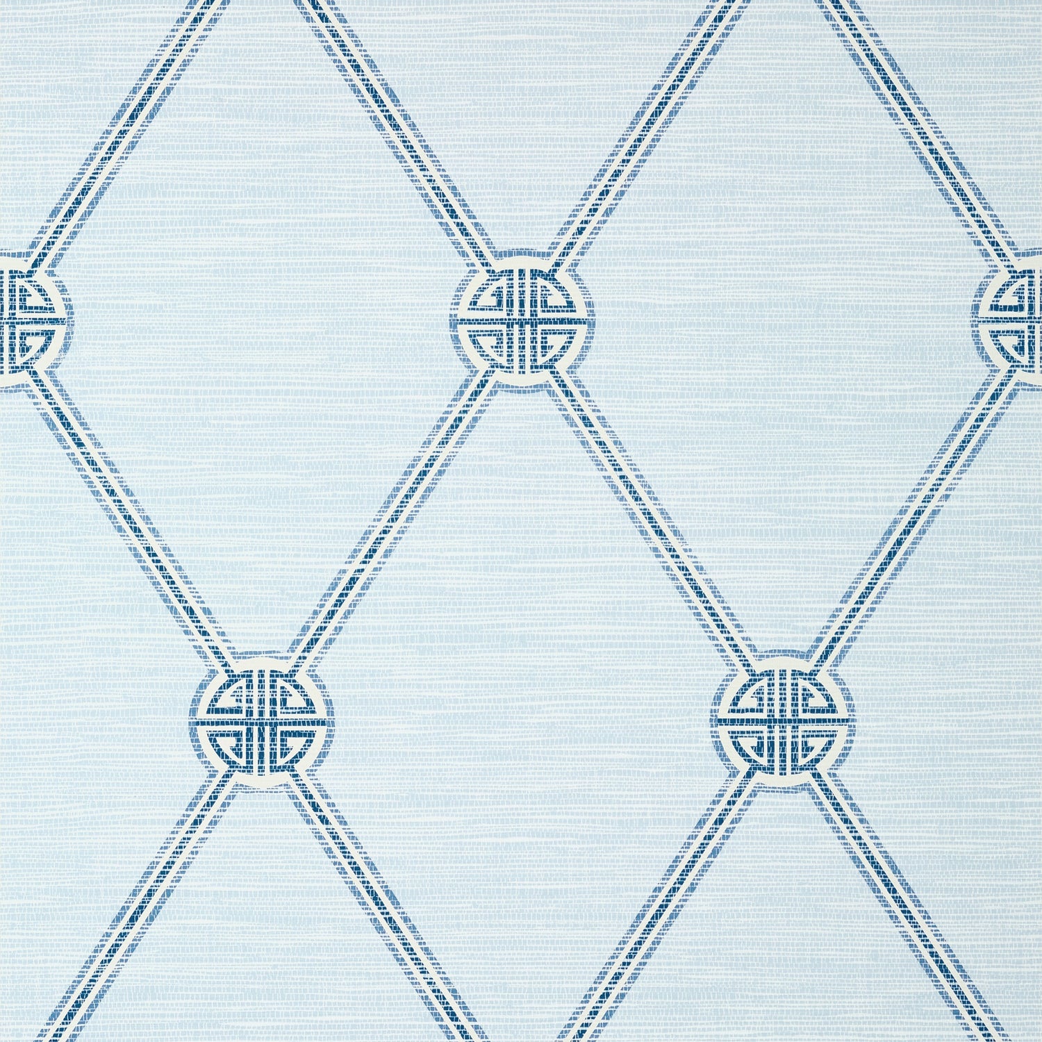 Turnberry Trellis wallpaper in spa blue color - pattern number T13350 - by Thibaut in the Pavilion collection