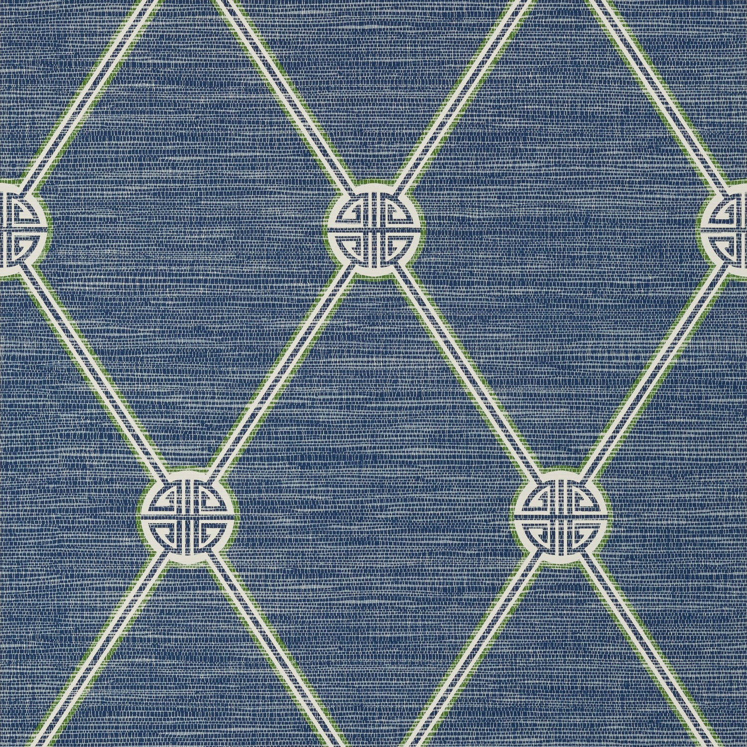 Turnberry Trellis wallpaper in navy color - pattern number T13354 - by Thibaut in the Pavilion collection