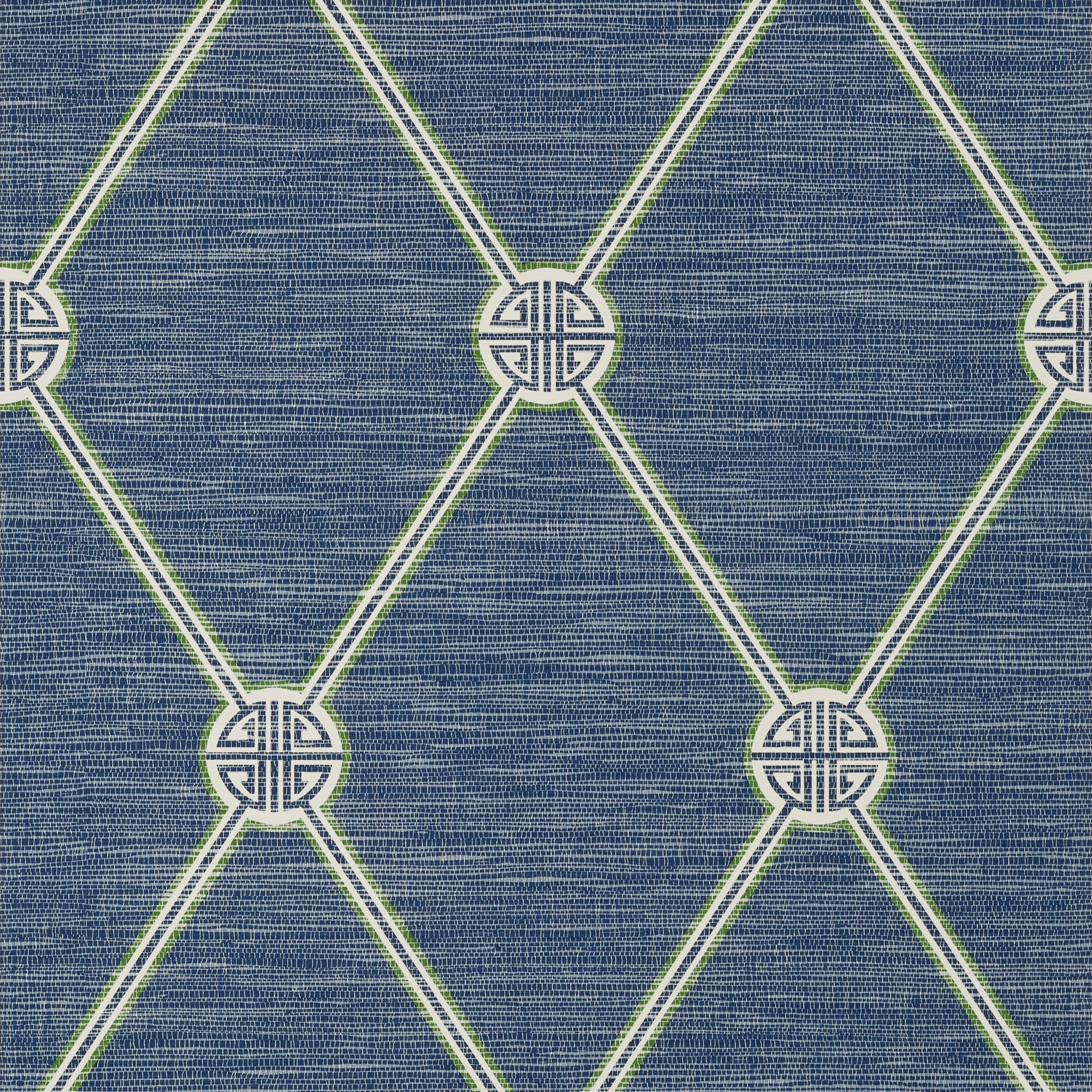 Turnberry Trellis wallpaper in navy color - pattern number T13354 - by Thibaut in the Pavilion collection