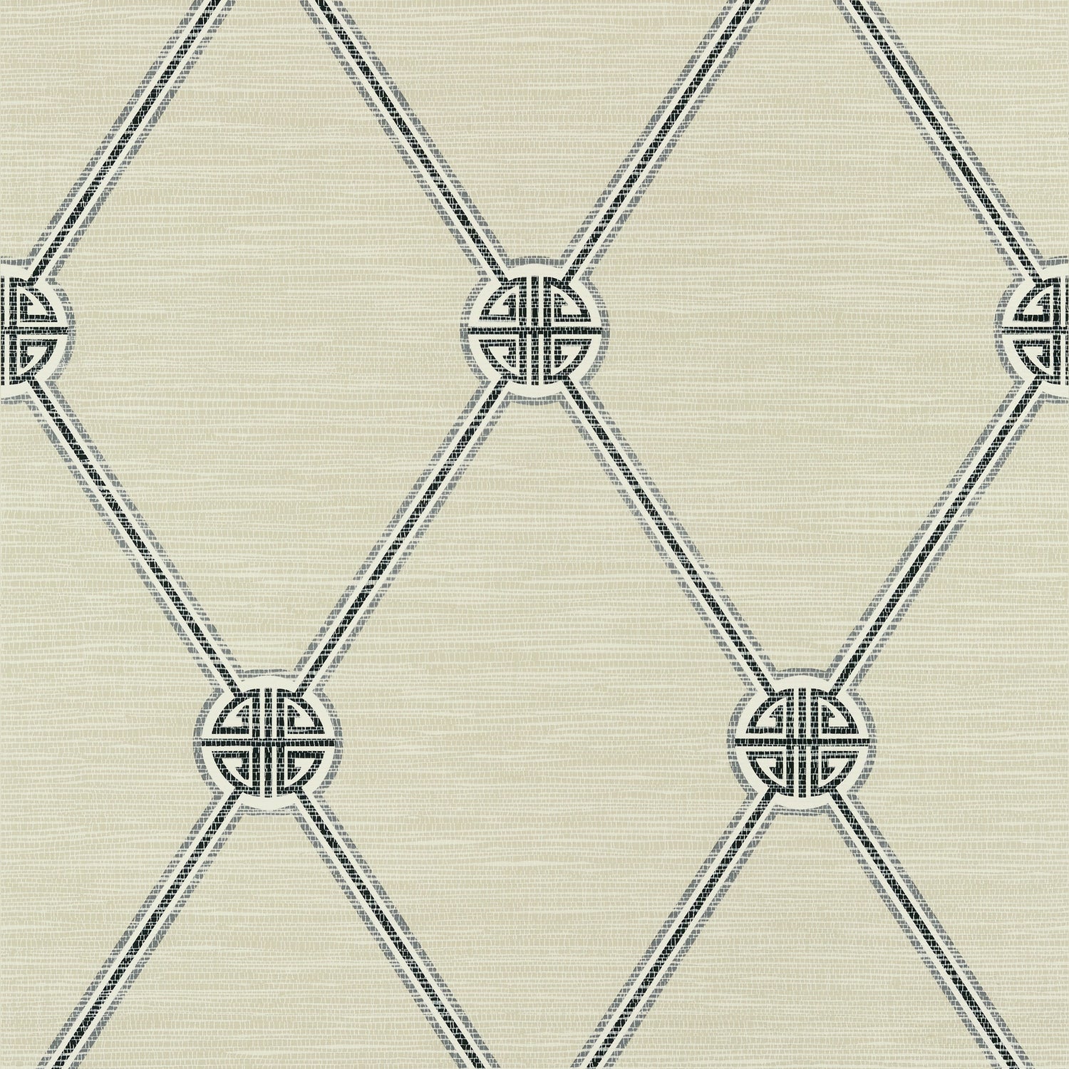 Turnberry Trellis wallpaper in charcoal color - pattern number T13355 - by Thibaut in the Pavilion collection