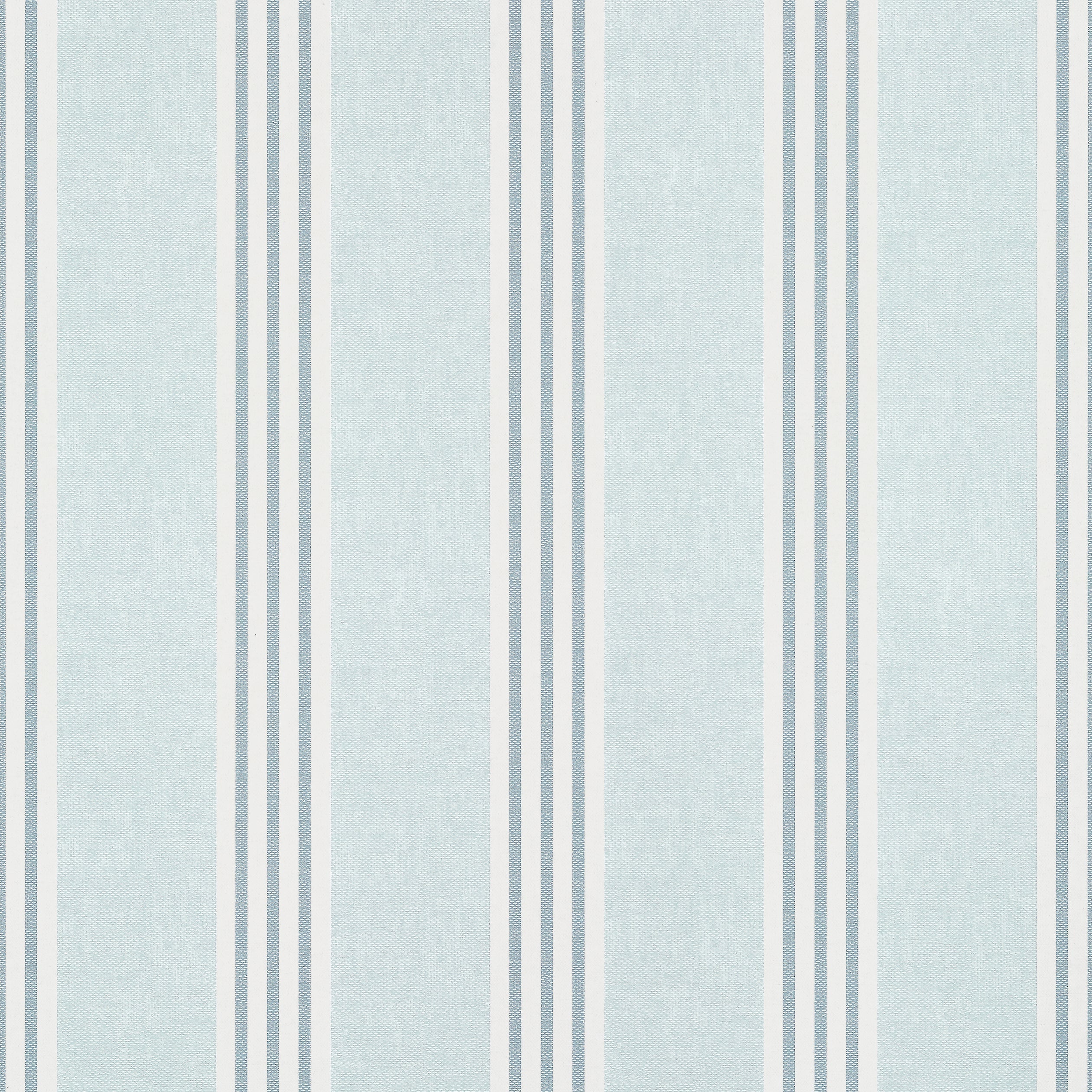 Canvas Stripe wallpaper in spa blue color - pattern number T13359 - by Thibaut in the Pavilion collection