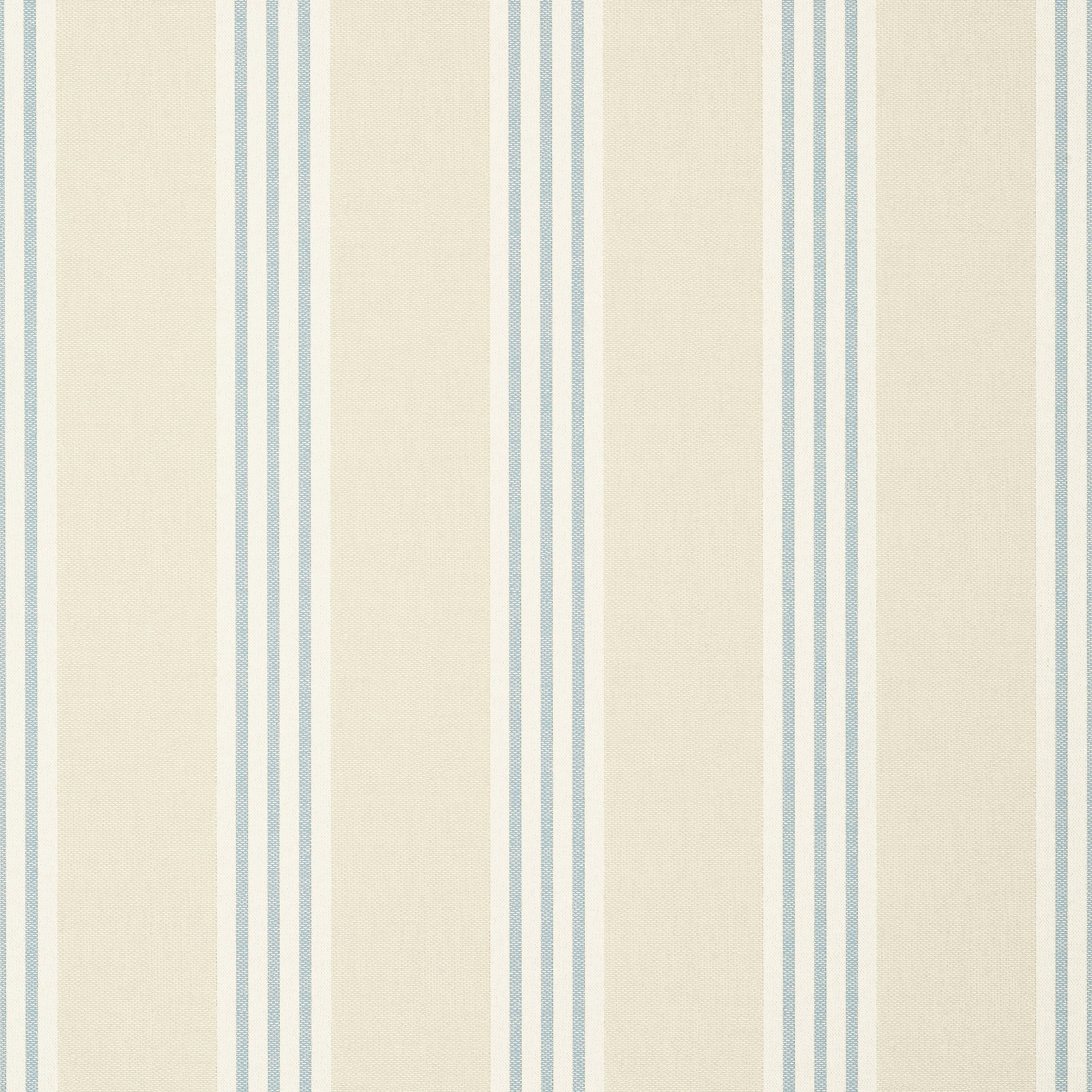 Canvas Stripe wallpaper in spa blue and beige color - pattern number T13360 - by Thibaut in the Pavilion collection