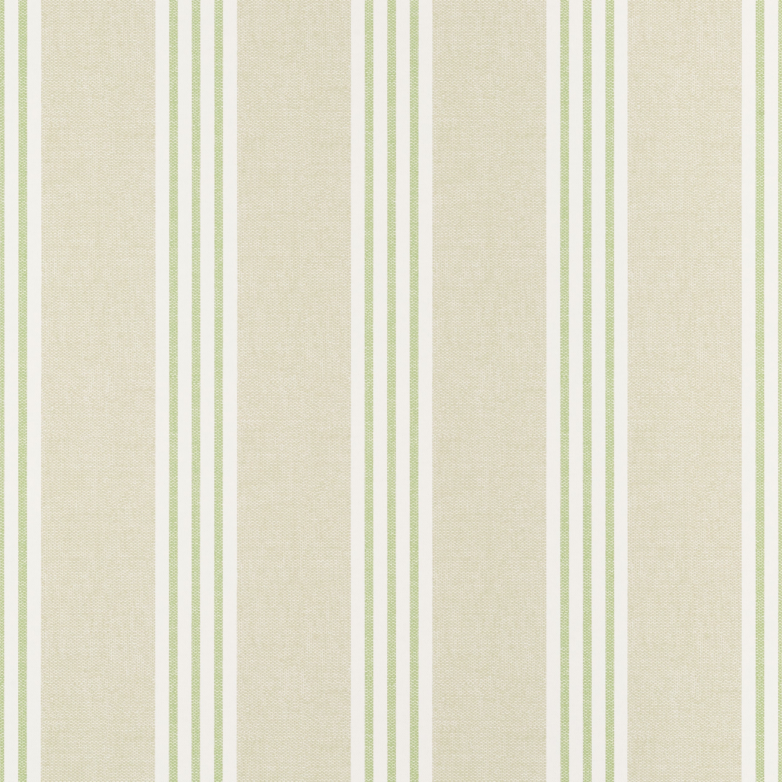 Canvas Stripe wallpaper in green color - pattern number T13361 - by Thibaut in the Pavilion collection