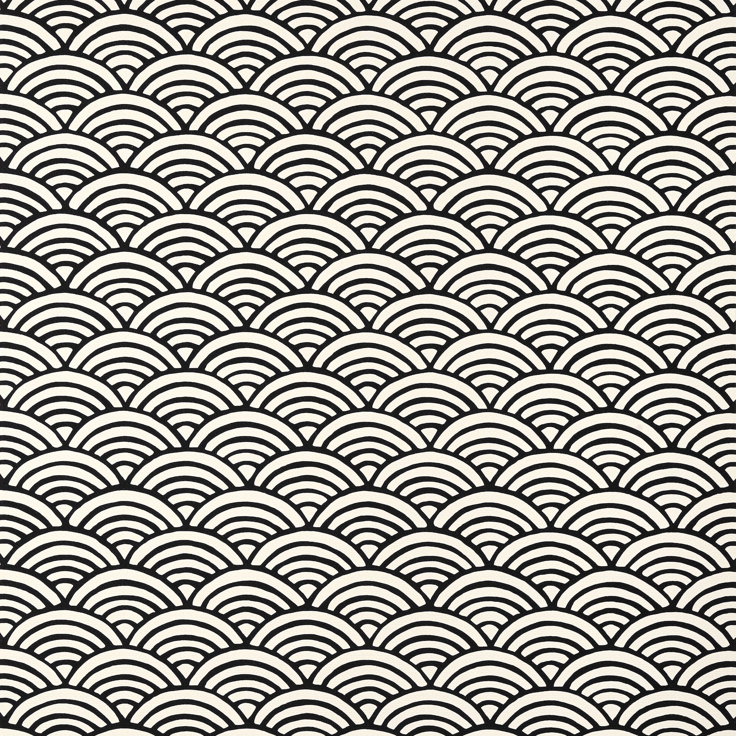 Maris wallpaper in black color - pattern number T13379 - by Thibaut in the Pavilion collection