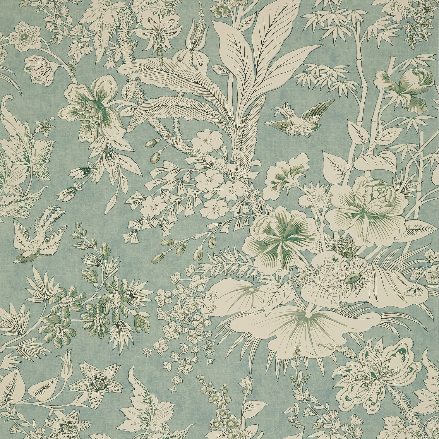 Rosalind fabric in mist color - pattern number T13603 - by Thibaut in the Grand Palace collection