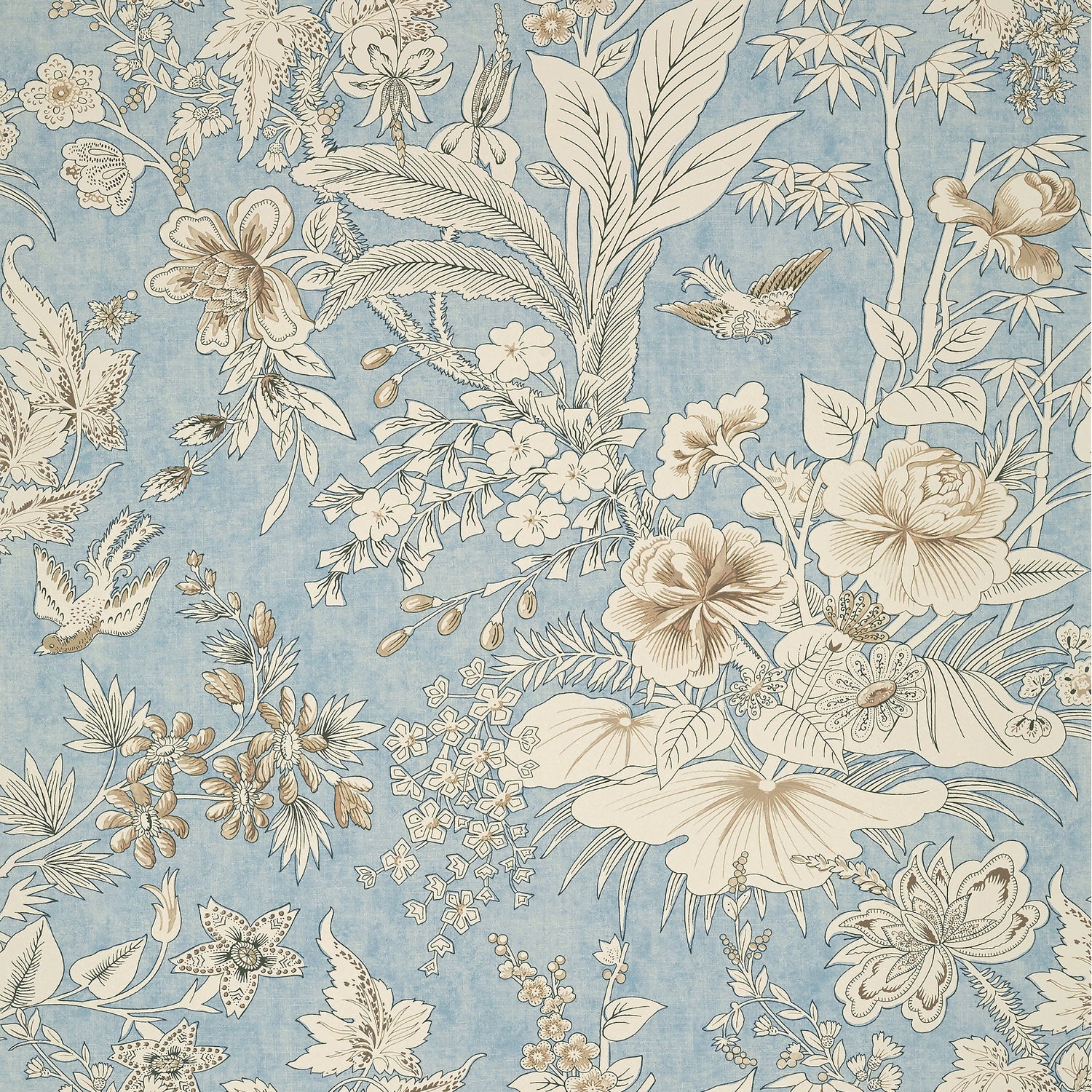 Rosalind fabric in spa blue color - pattern number T13604 - by Thibaut in the Grand Palace collection