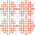 Boca Bamboo fabric in coral color - pattern number T13904 - by Thibaut in the Palm Grove collection