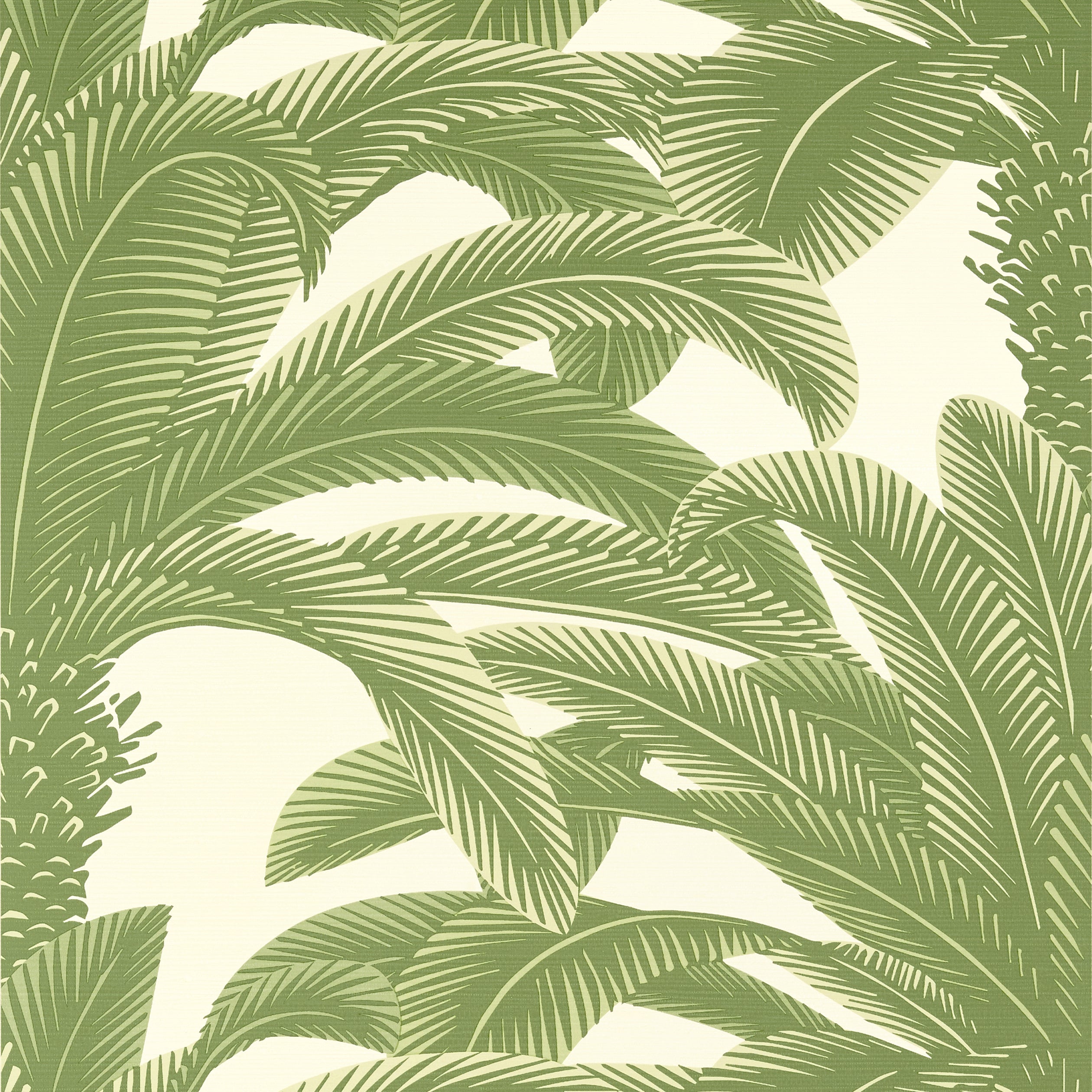 Queen Palm fabric in sage color - pattern number T13911 - by Thibaut in the Palm Grove collection