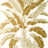 Banana Tree fabric in metallic gold color - pattern number T13919 - by Thibaut in the Palm Grove collection