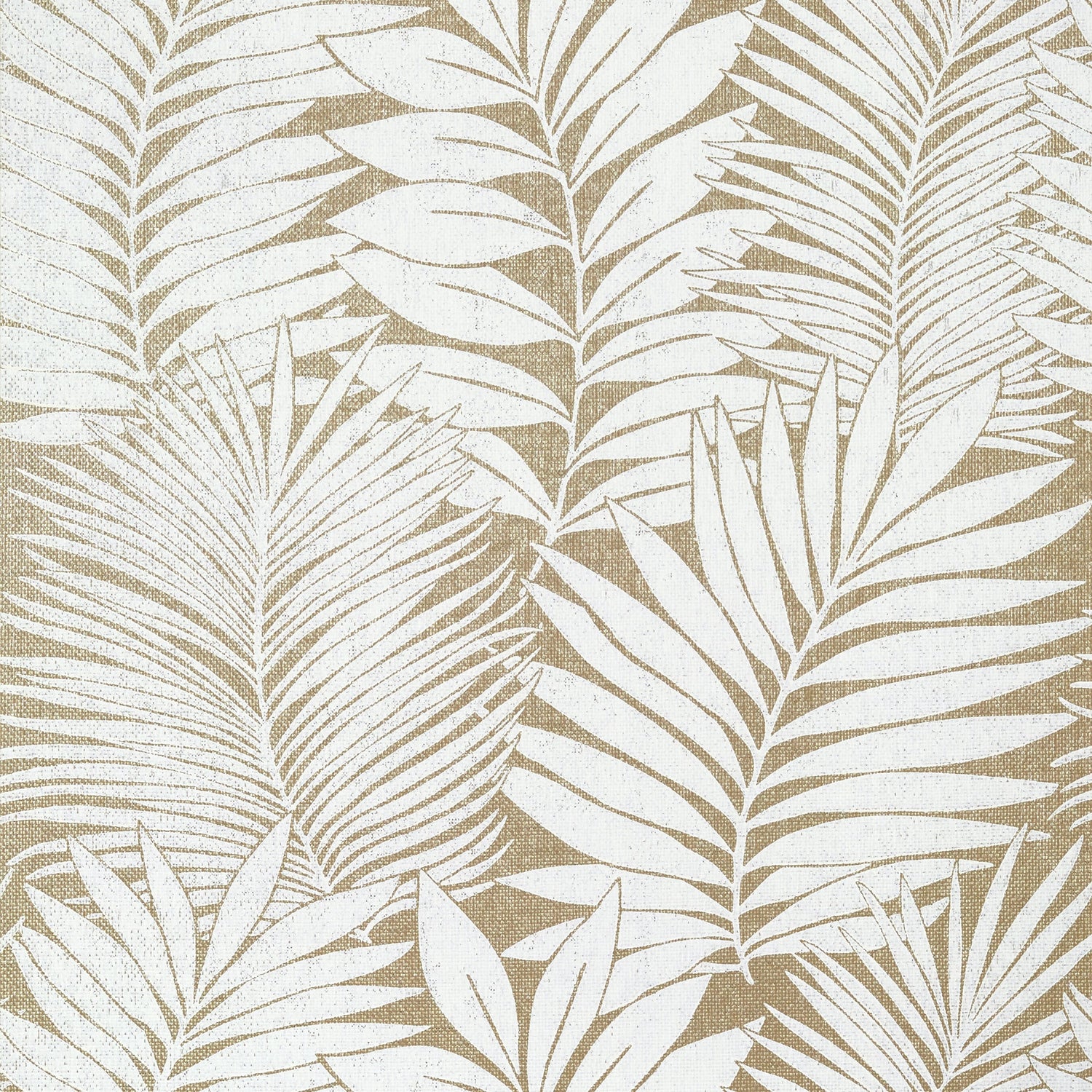 Siesta Key wallpaper in metallic gold color - pattern number T13931 - by Thibaut in the Palm Grove collection