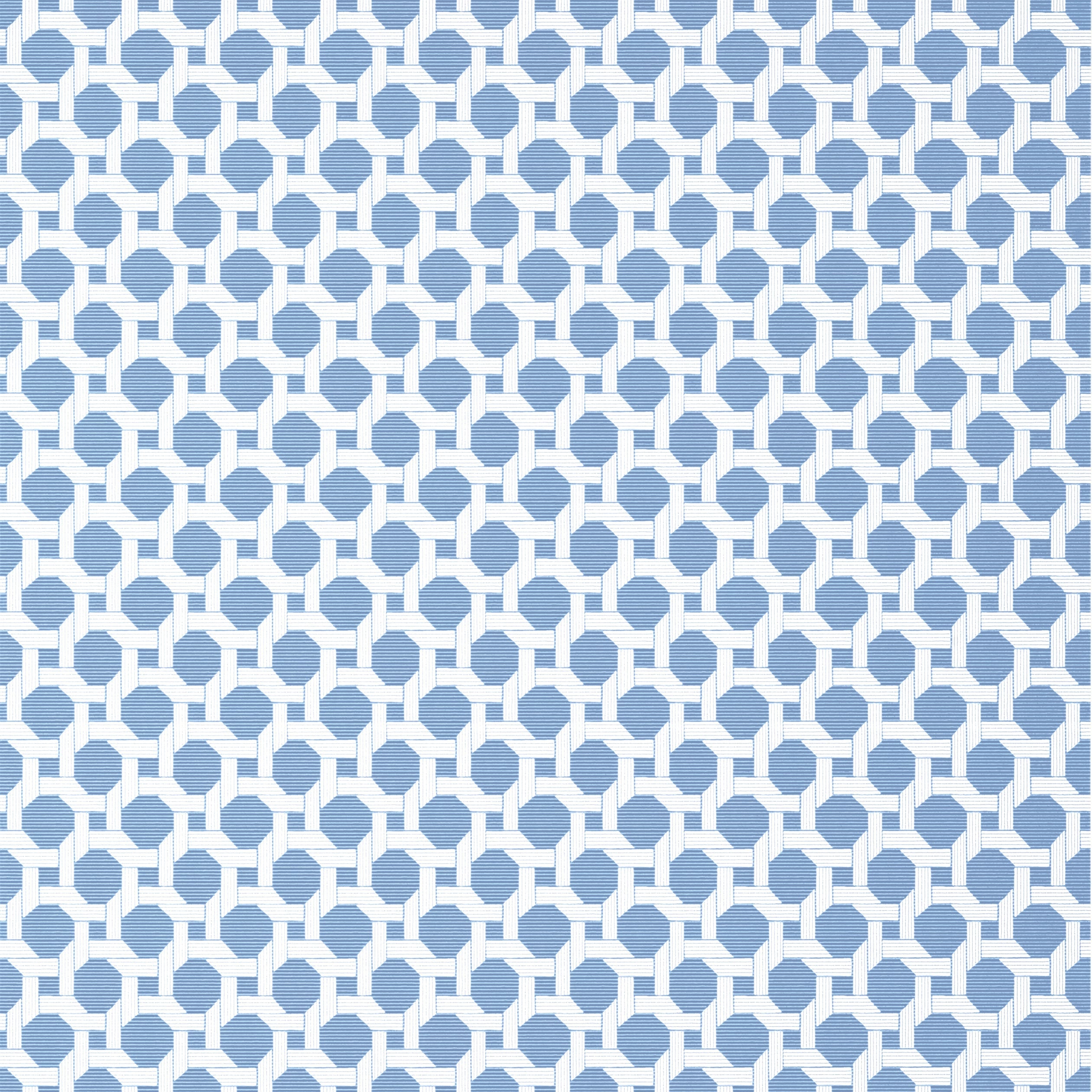 Charter wallpaper in blue color - pattern number T13962 - by Thibaut in the Palm Grove collection