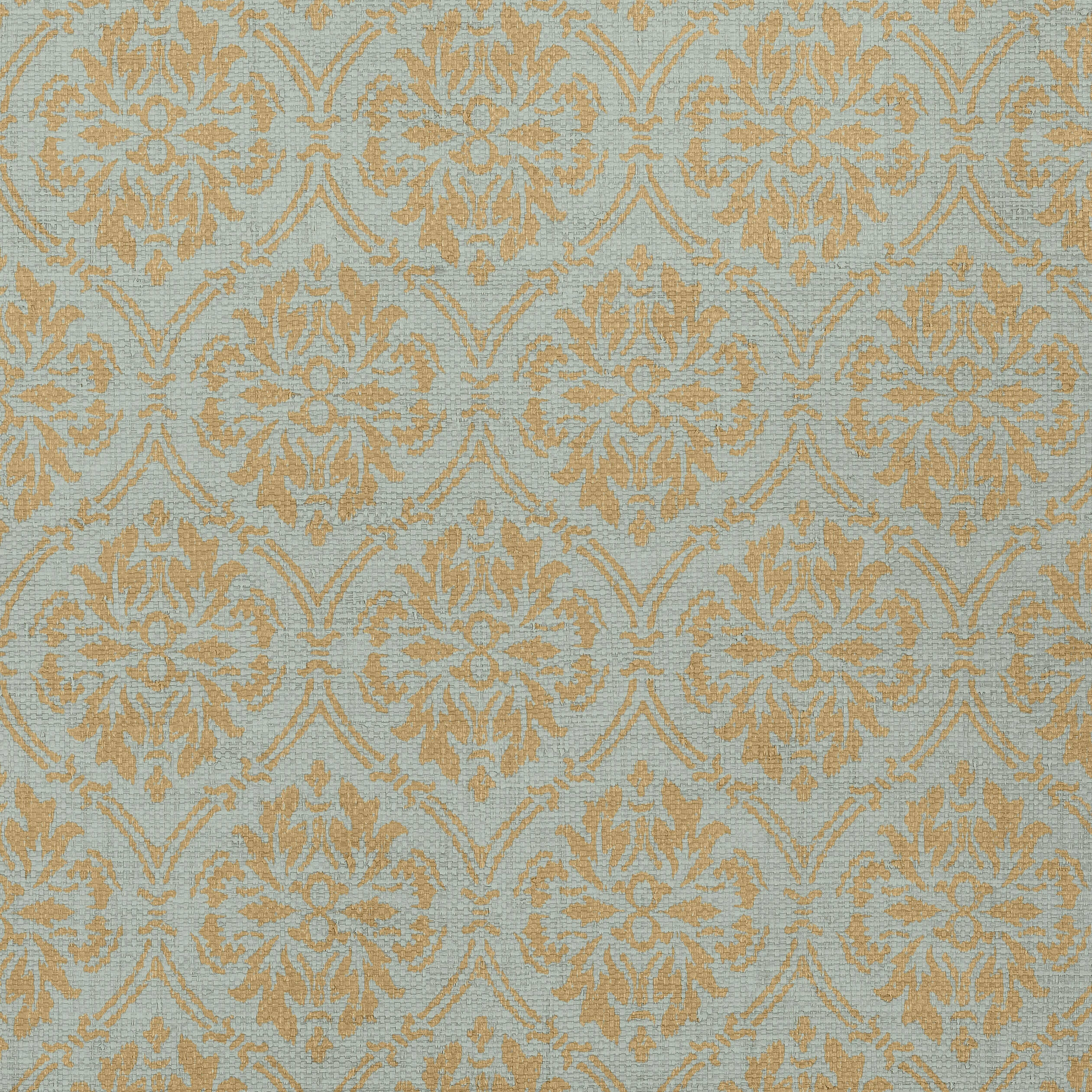 Bankun Damask wallpaper in teal color - pattern number T14121 - by Thibaut in the Texture Resource Volume 4 collection